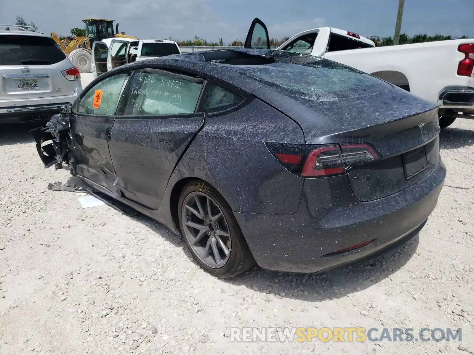 3 Photograph of a damaged car 5YJ3E1EA8MF854067 TESLA MODEL 3 2021