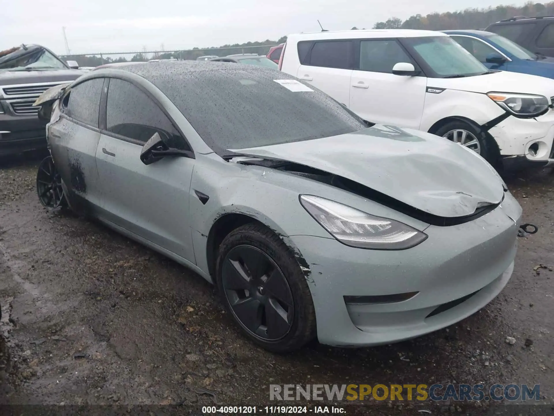 1 Photograph of a damaged car 5YJ3E1EA8MF854778 TESLA MODEL 3 2021