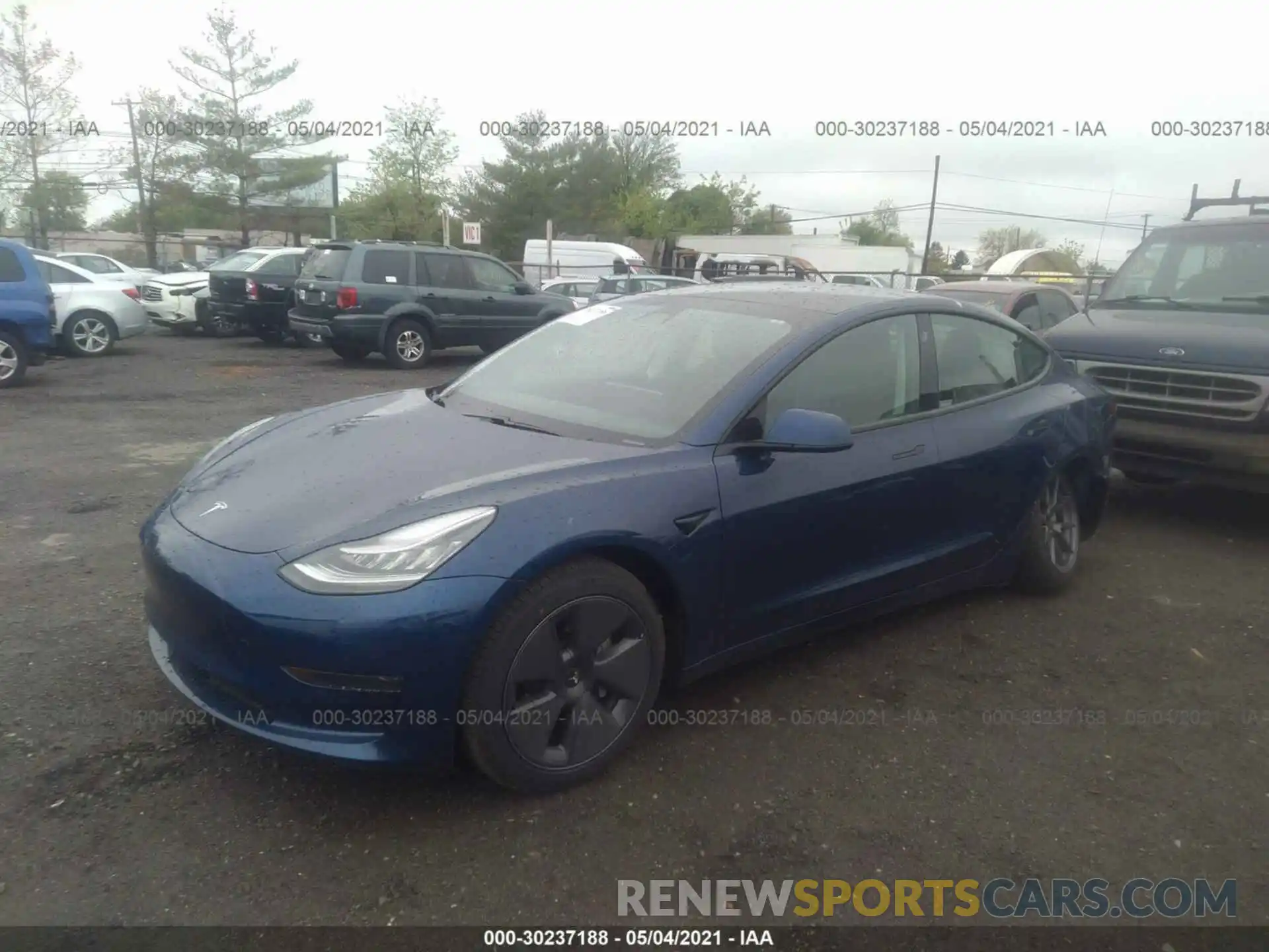 2 Photograph of a damaged car 5YJ3E1EA8MF859401 TESLA MODEL 3 2021