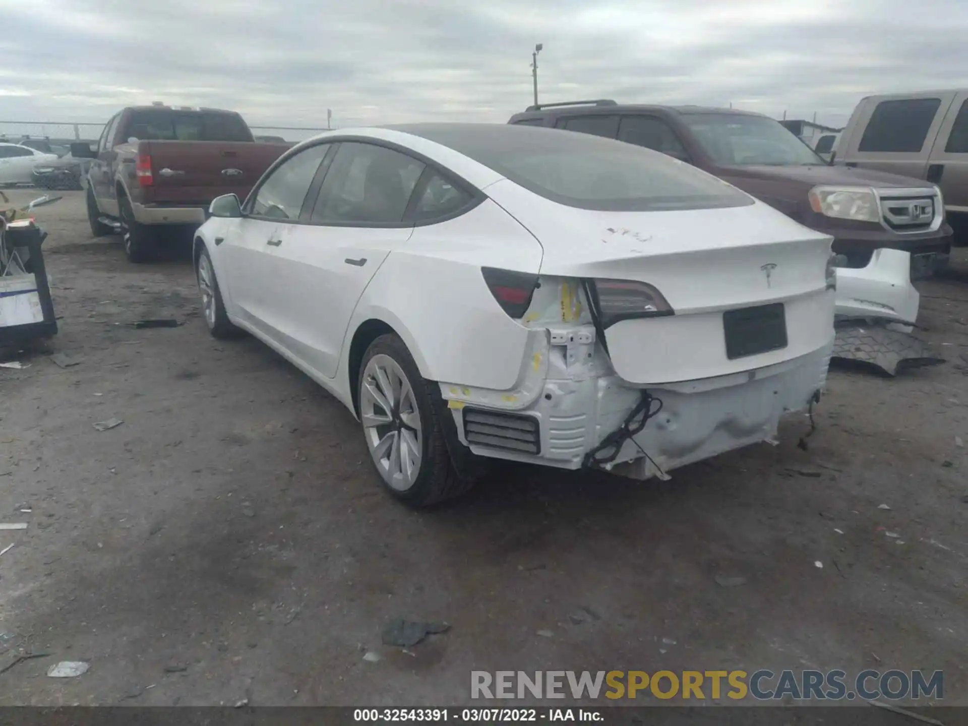 3 Photograph of a damaged car 5YJ3E1EA8MF861598 TESLA MODEL 3 2021