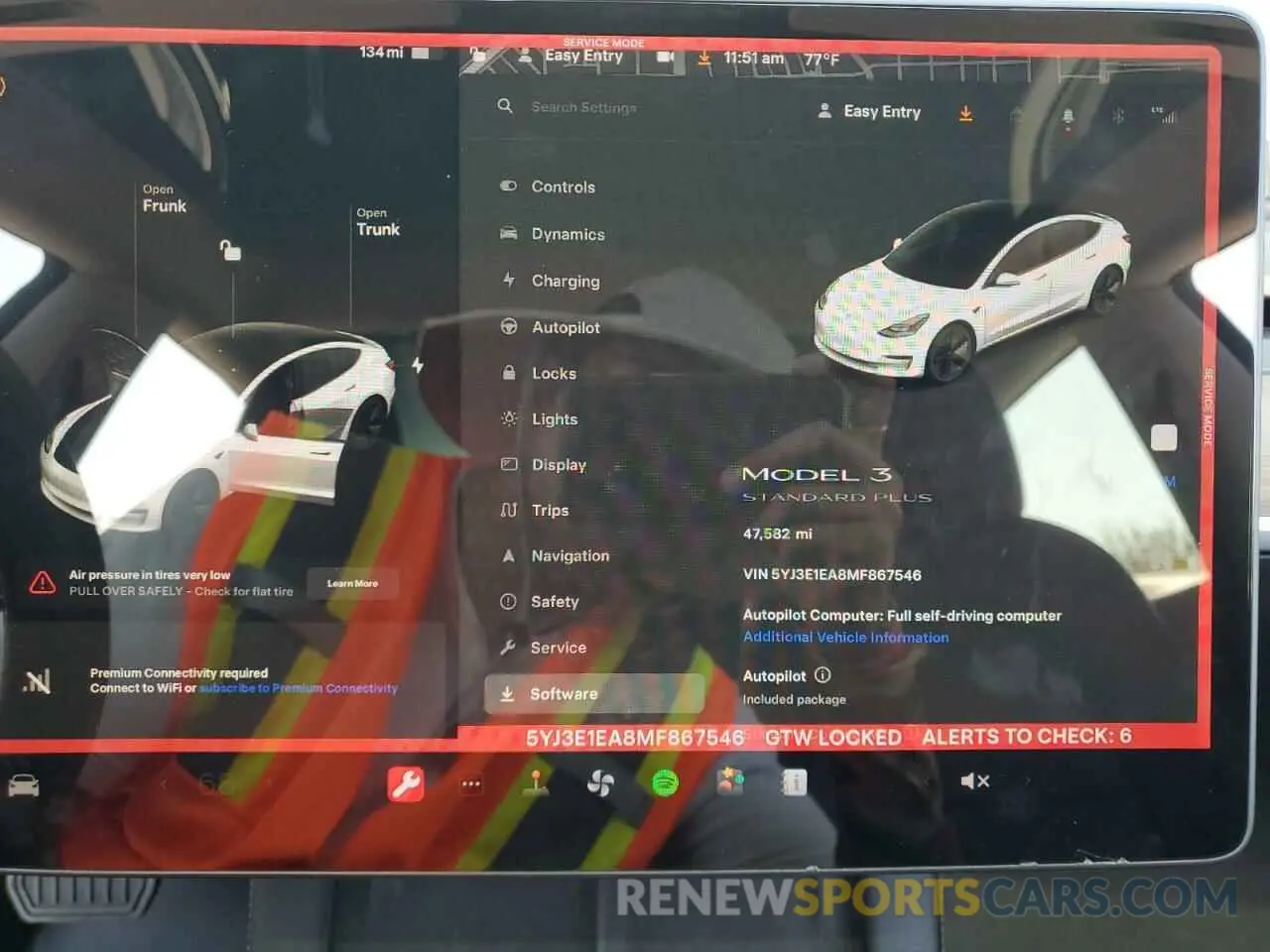 9 Photograph of a damaged car 5YJ3E1EA8MF867546 TESLA MODEL 3 2021