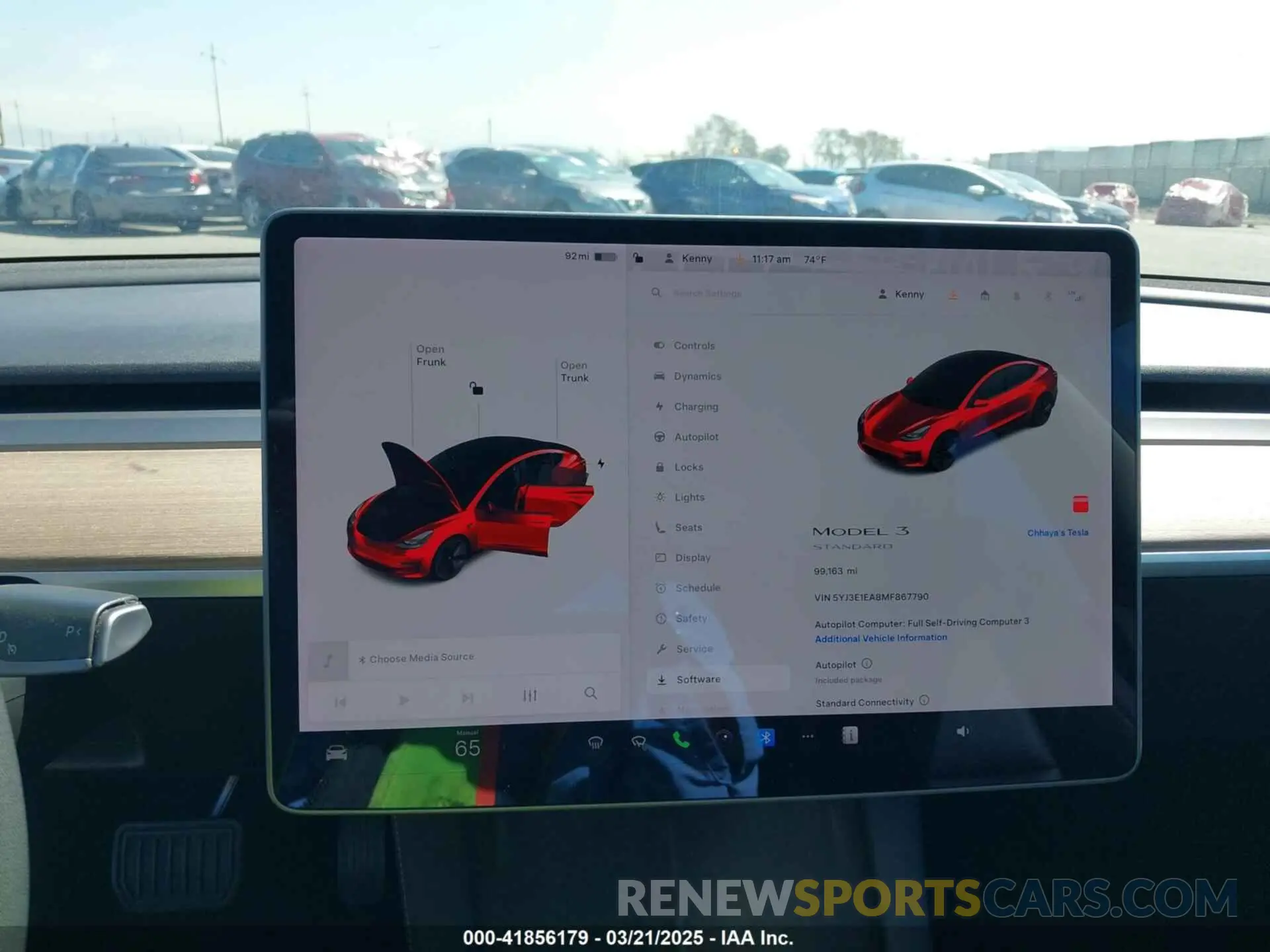19 Photograph of a damaged car 5YJ3E1EA8MF867790 TESLA MODEL 3 2021