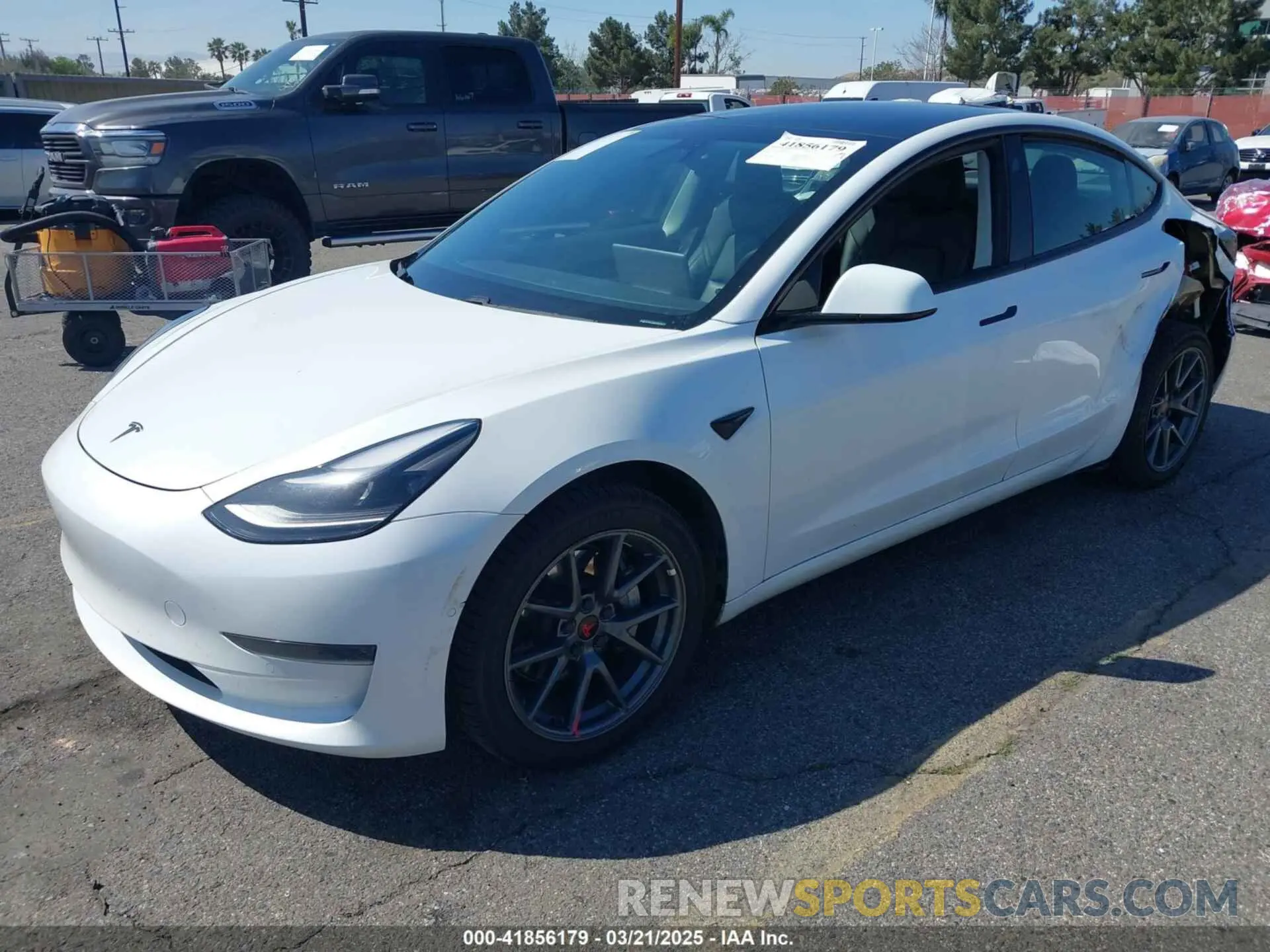 2 Photograph of a damaged car 5YJ3E1EA8MF867790 TESLA MODEL 3 2021