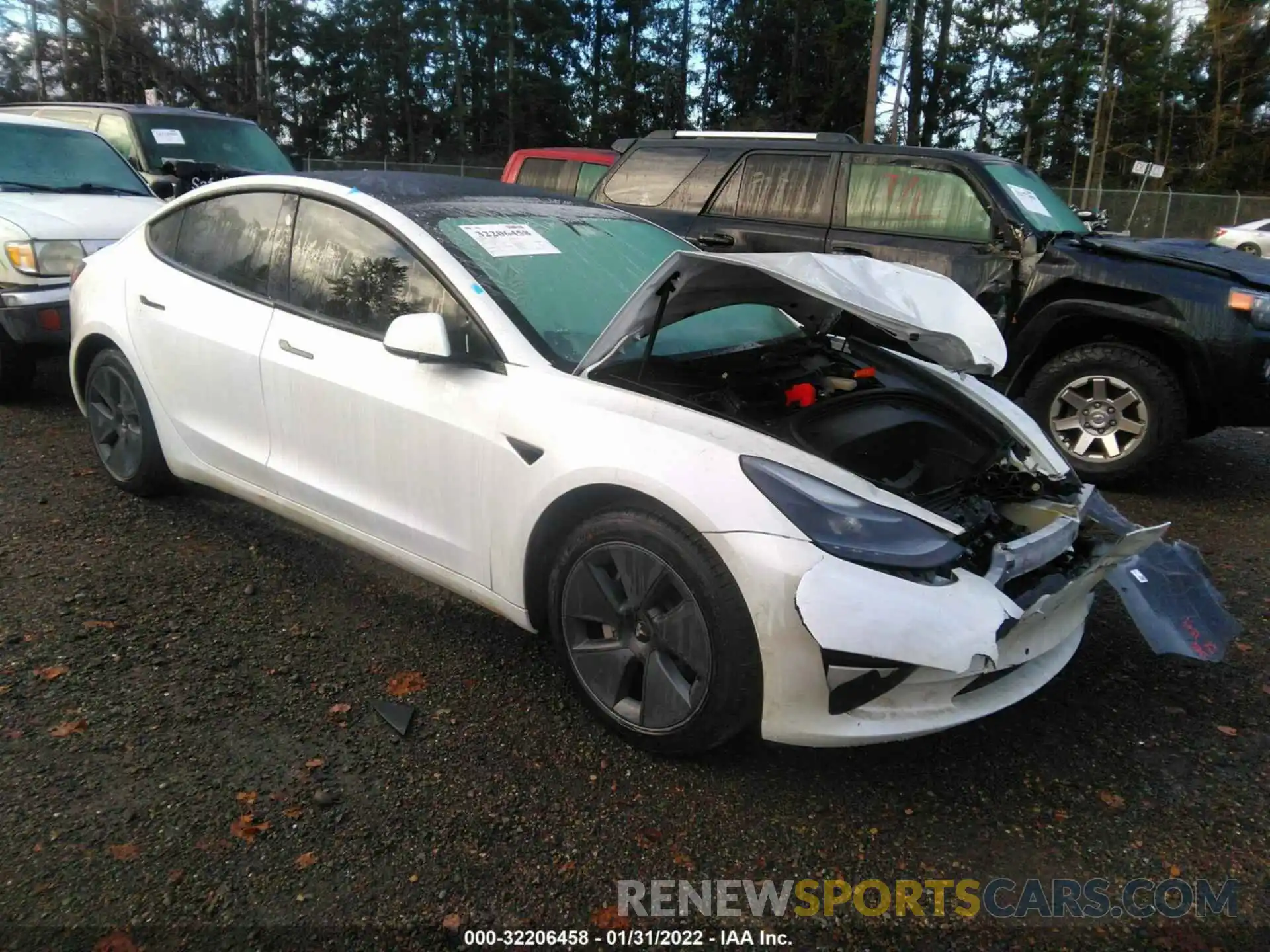 1 Photograph of a damaged car 5YJ3E1EA8MF870821 TESLA MODEL 3 2021