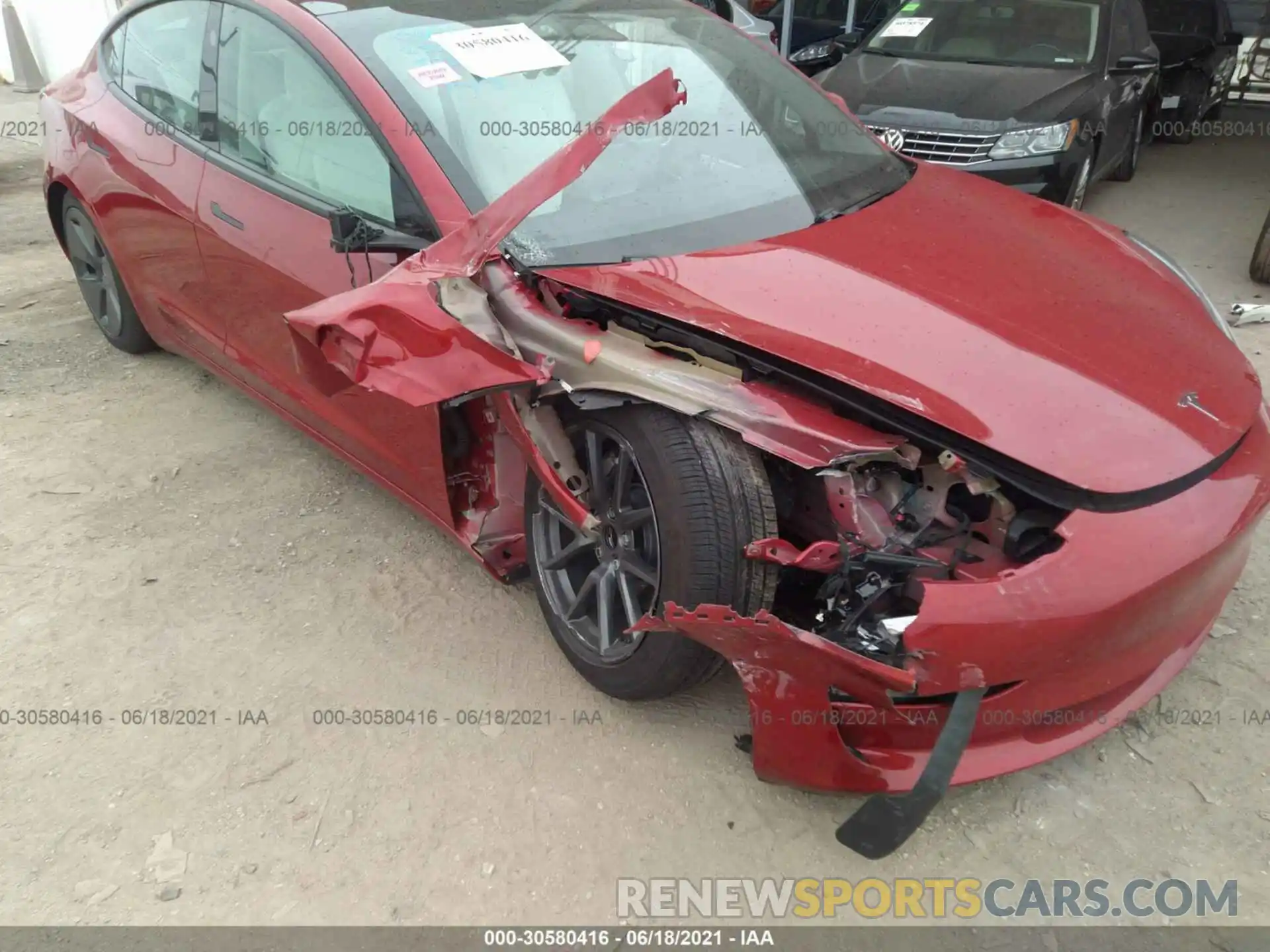 6 Photograph of a damaged car 5YJ3E1EA8MF871208 TESLA MODEL 3 2021