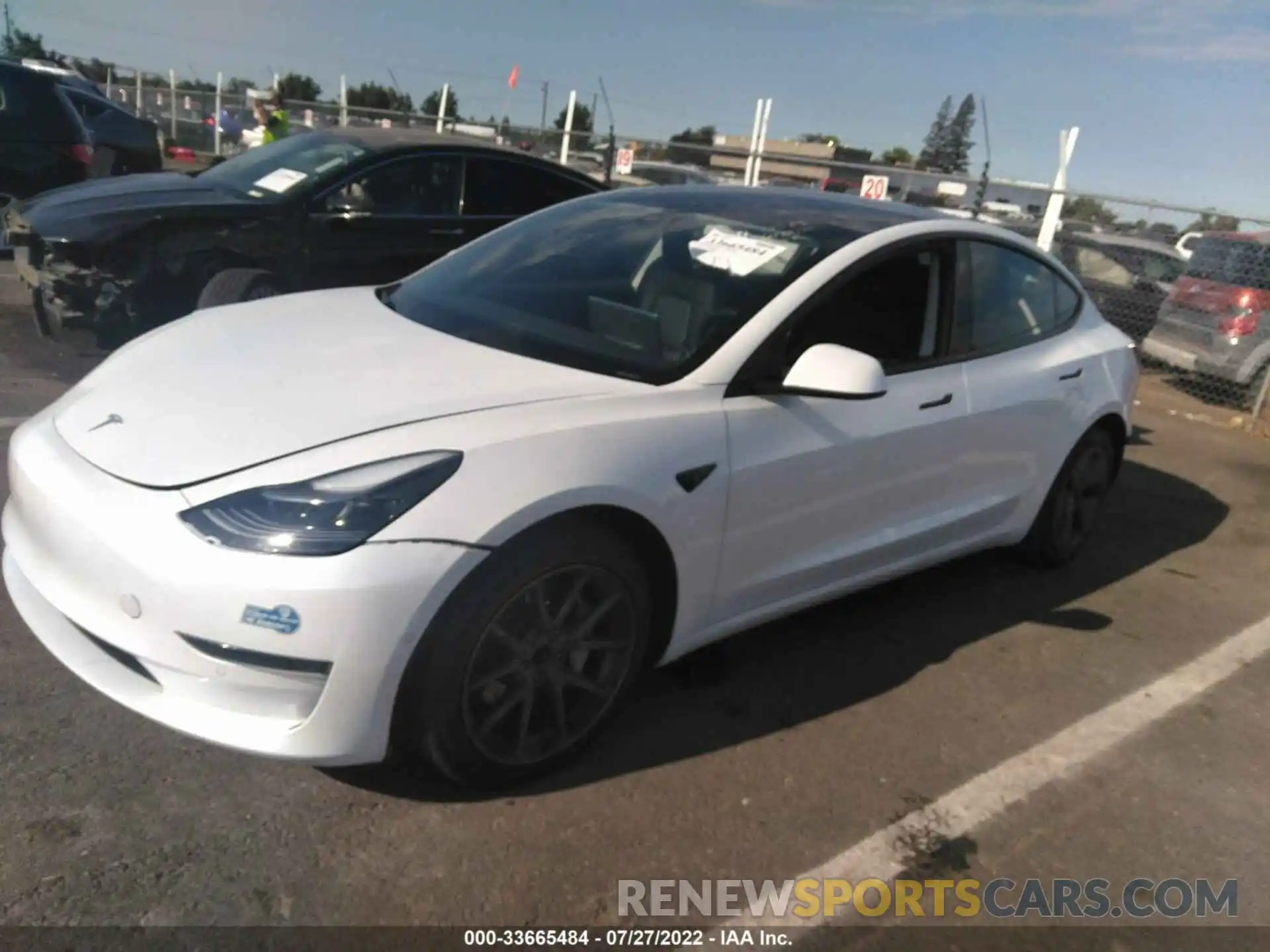 2 Photograph of a damaged car 5YJ3E1EA8MF874478 TESLA MODEL 3 2021