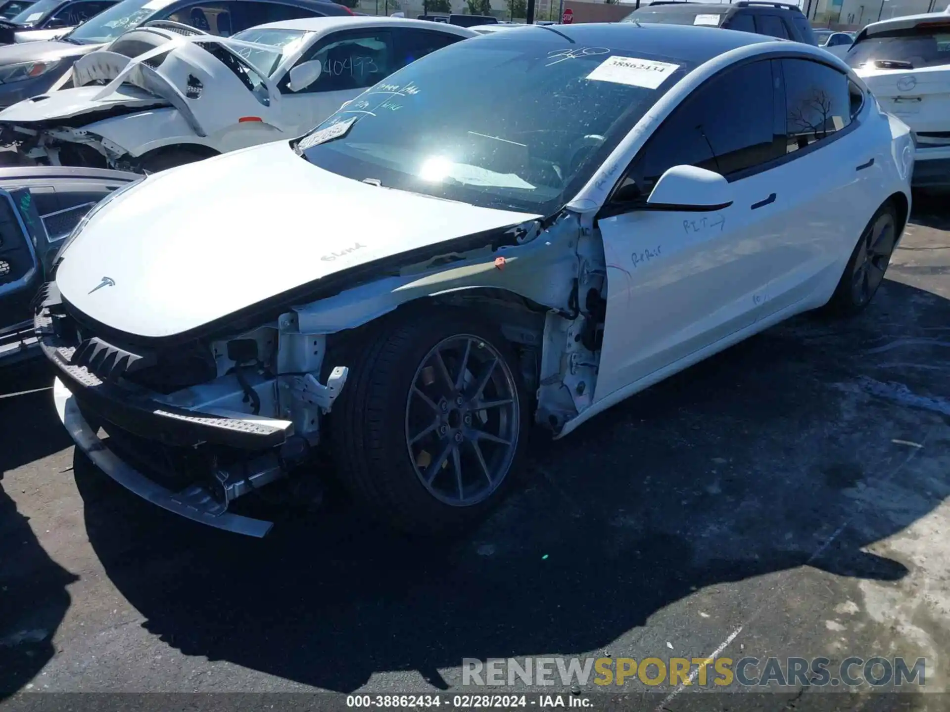 6 Photograph of a damaged car 5YJ3E1EA8MF878739 TESLA MODEL 3 2021