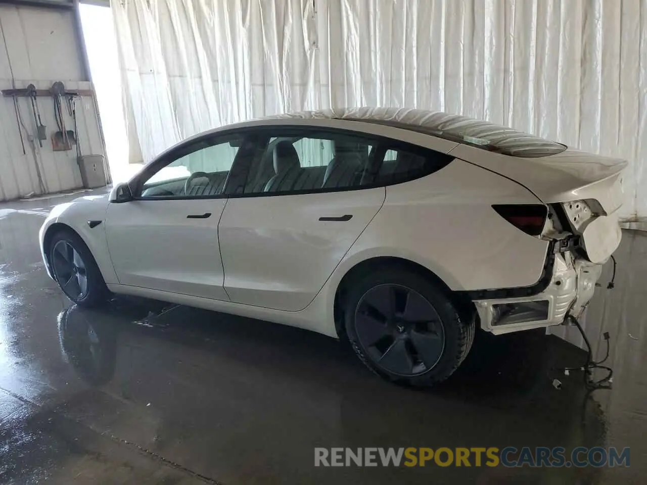 2 Photograph of a damaged car 5YJ3E1EA8MF907981 TESLA MODEL 3 2021