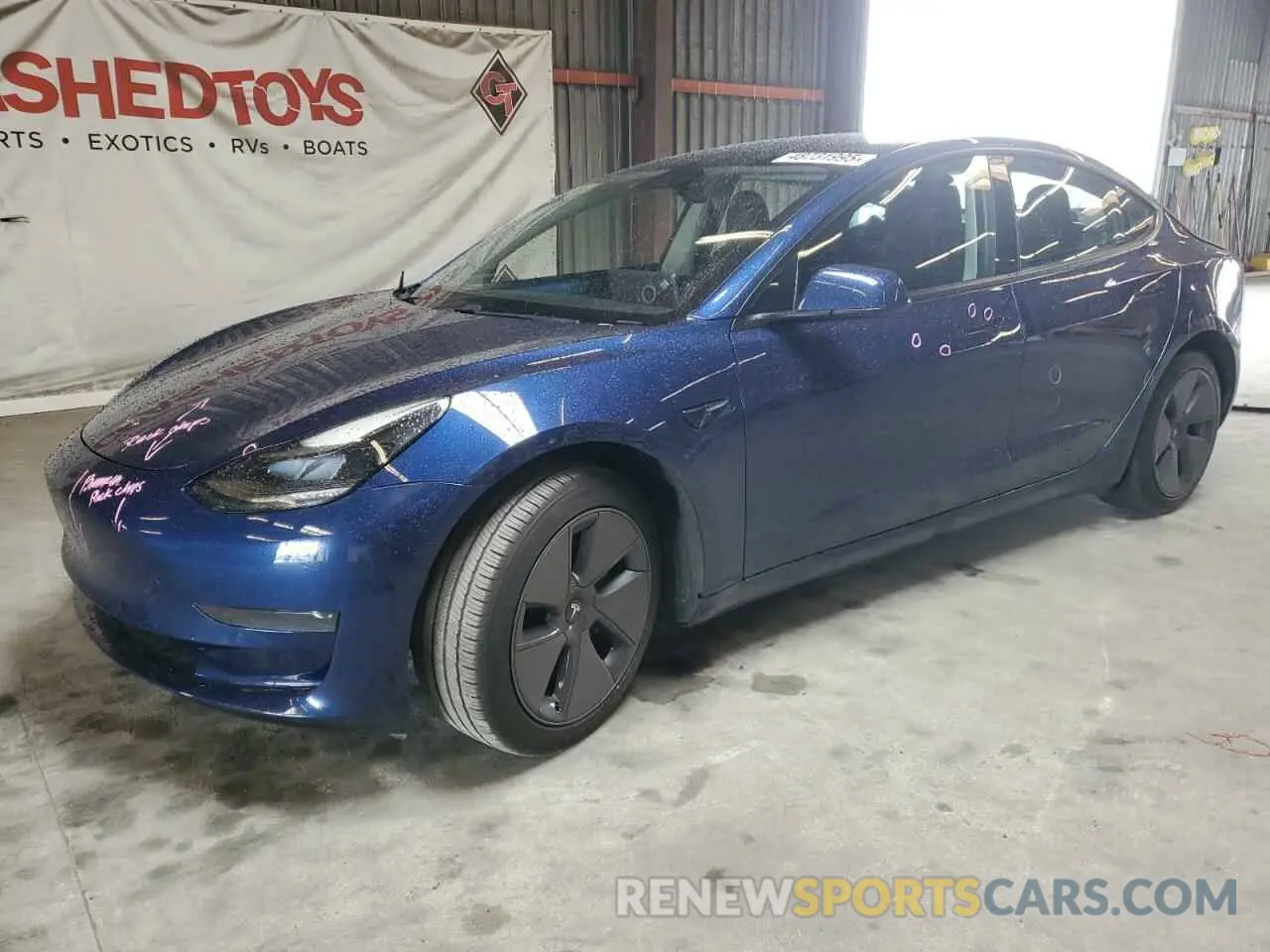 1 Photograph of a damaged car 5YJ3E1EA8MF913313 TESLA MODEL 3 2021
