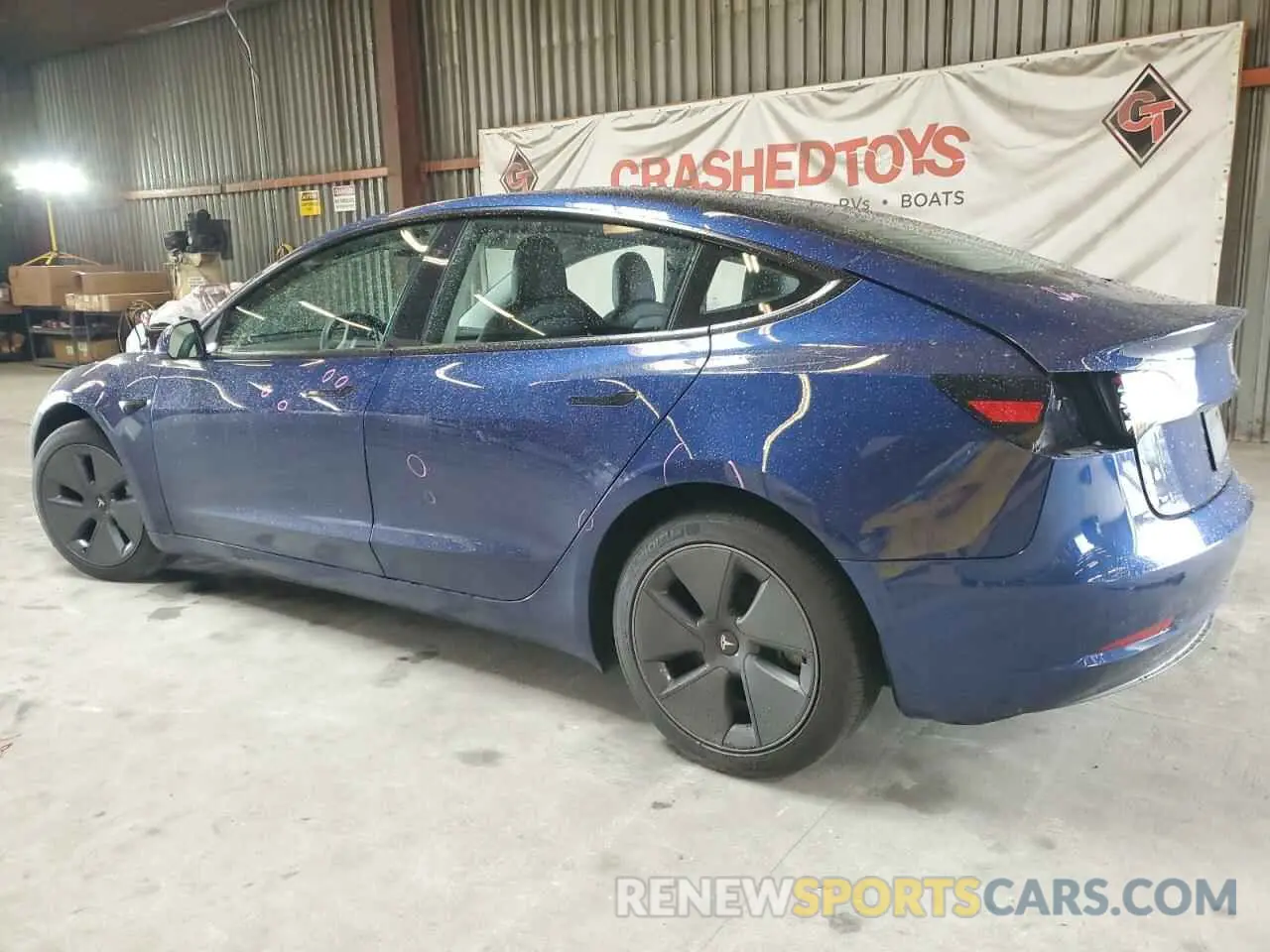 2 Photograph of a damaged car 5YJ3E1EA8MF913313 TESLA MODEL 3 2021