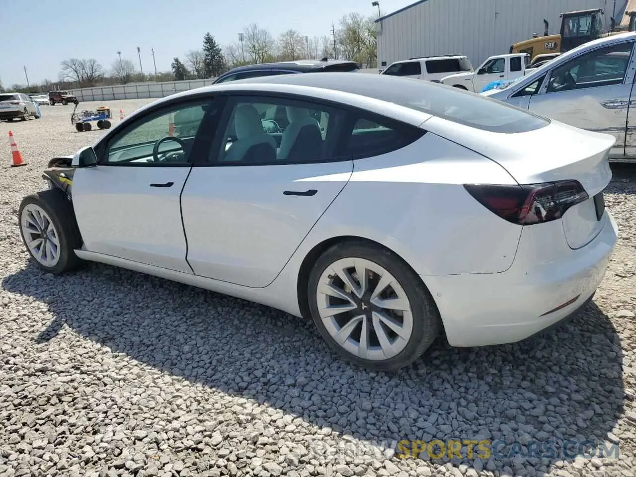2 Photograph of a damaged car 5YJ3E1EA8MF915627 TESLA MODEL 3 2021