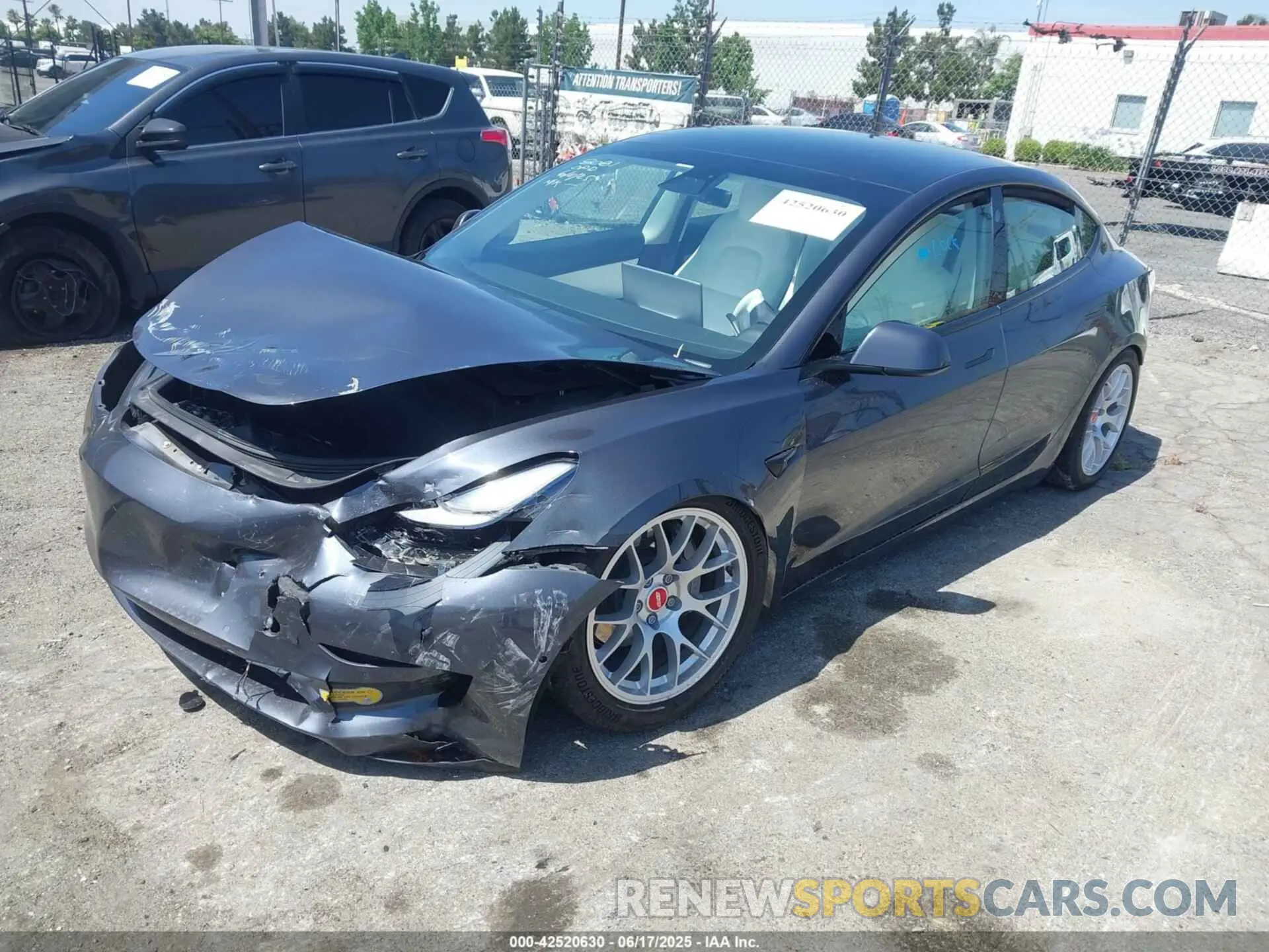 2 Photograph of a damaged car 5YJ3E1EA8MF928717 TESLA MODEL 3 2021