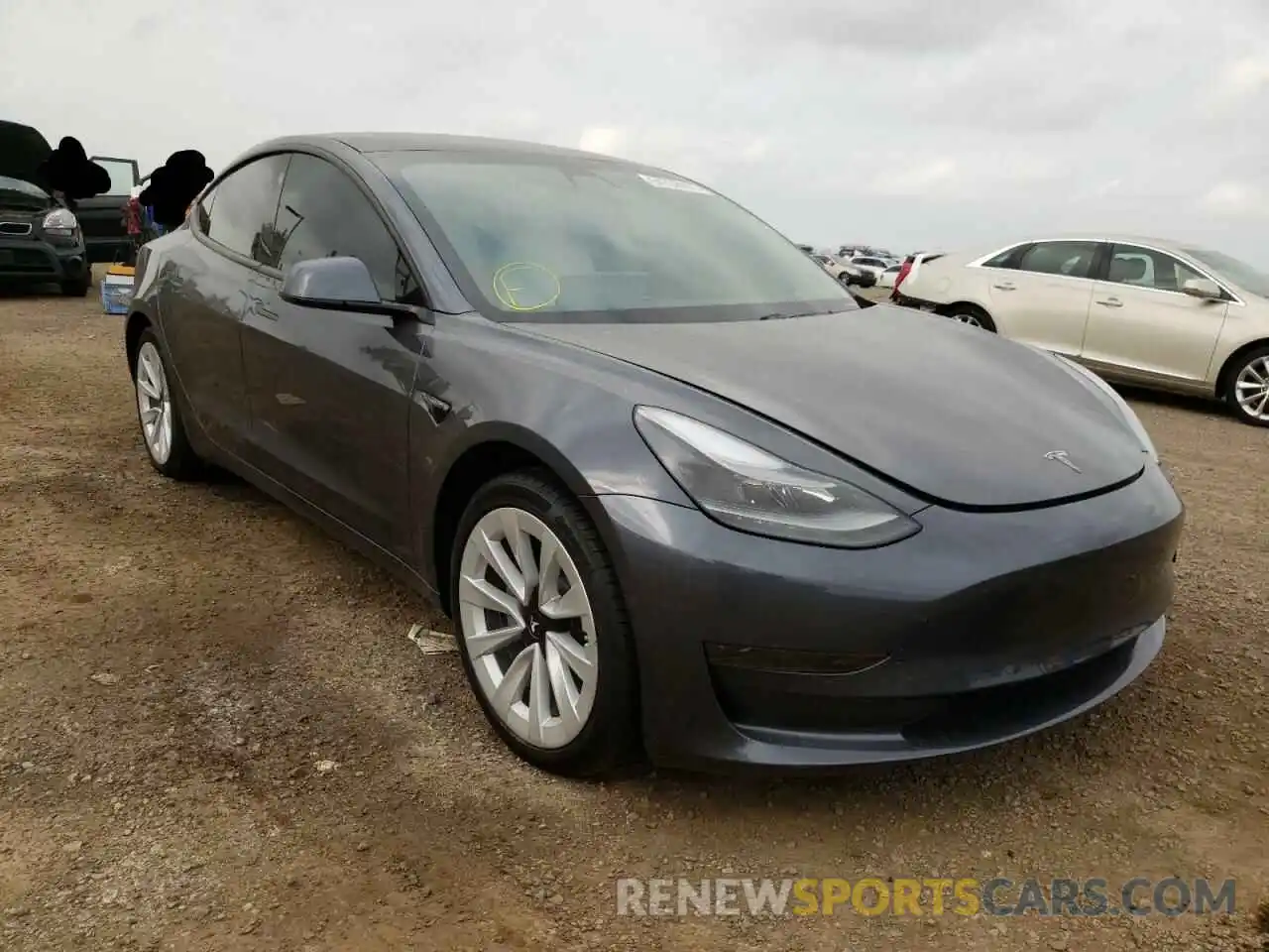 1 Photograph of a damaged car 5YJ3E1EA8MF936459 TESLA MODEL 3 2021