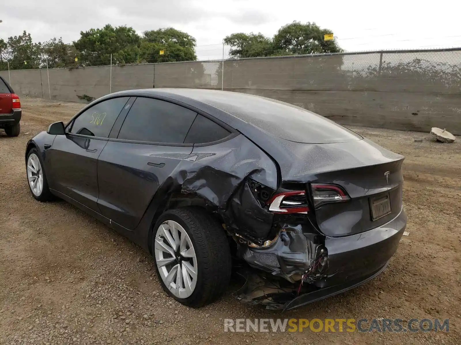 3 Photograph of a damaged car 5YJ3E1EA8MF936459 TESLA MODEL 3 2021