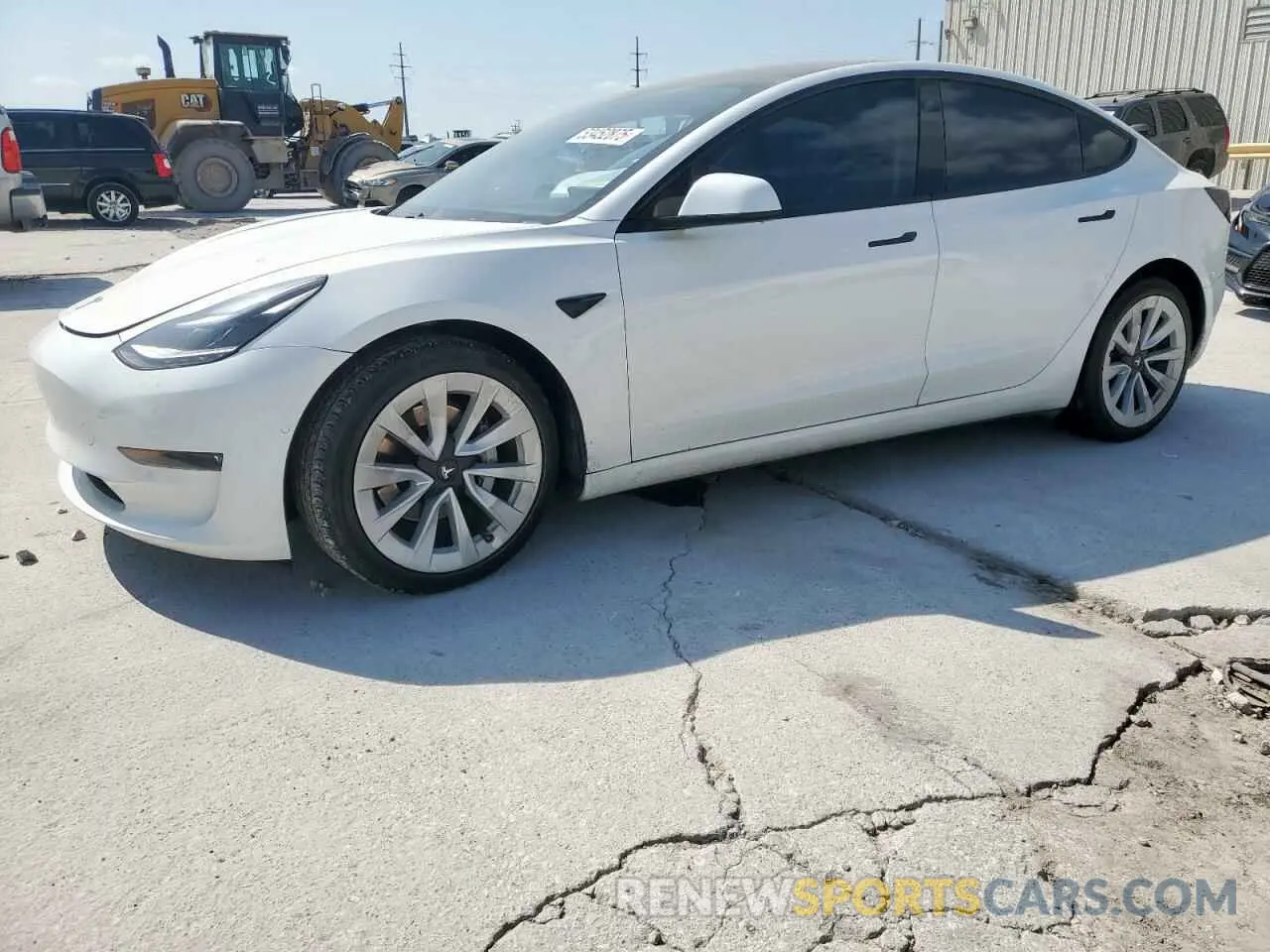 1 Photograph of a damaged car 5YJ3E1EA8MF961717 TESLA MODEL 3 2021