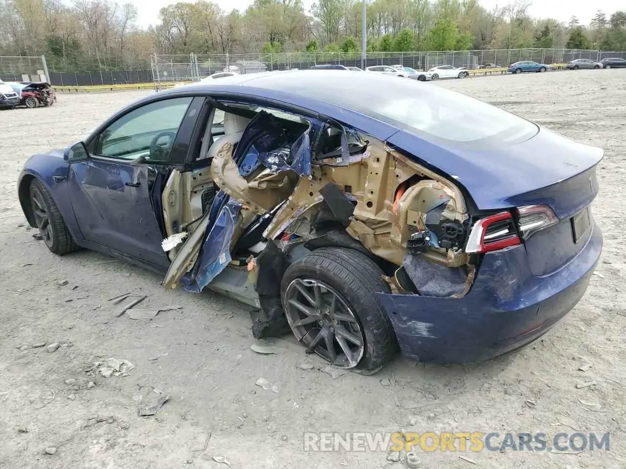 2 Photograph of a damaged car 5YJ3E1EA8MF973141 TESLA MODEL 3 2021