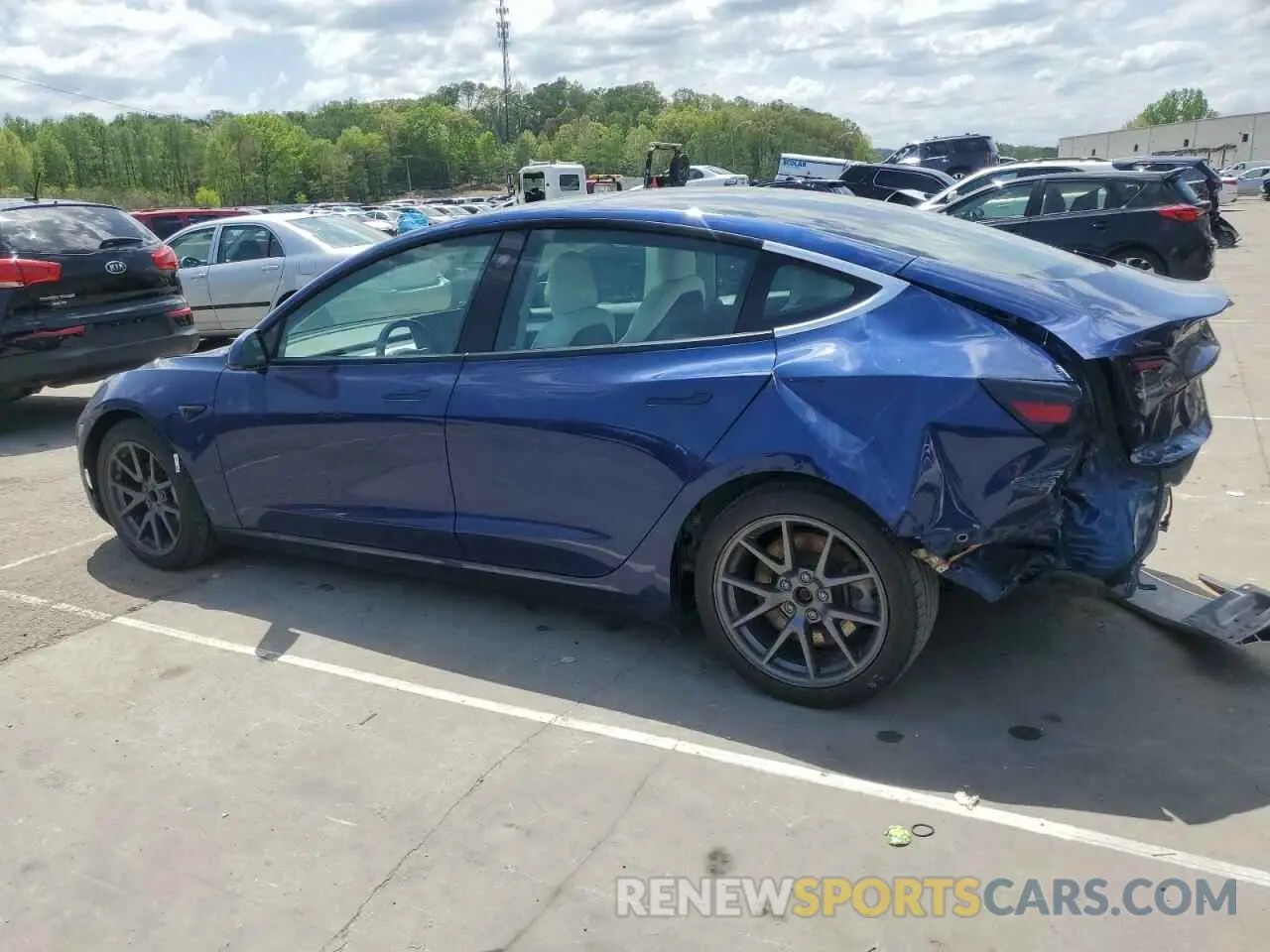 2 Photograph of a damaged car 5YJ3E1EA8MF978274 TESLA MODEL 3 2021