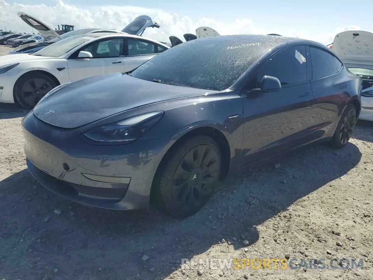 1 Photograph of a damaged car 5YJ3E1EA8MF978419 TESLA MODEL 3 2021