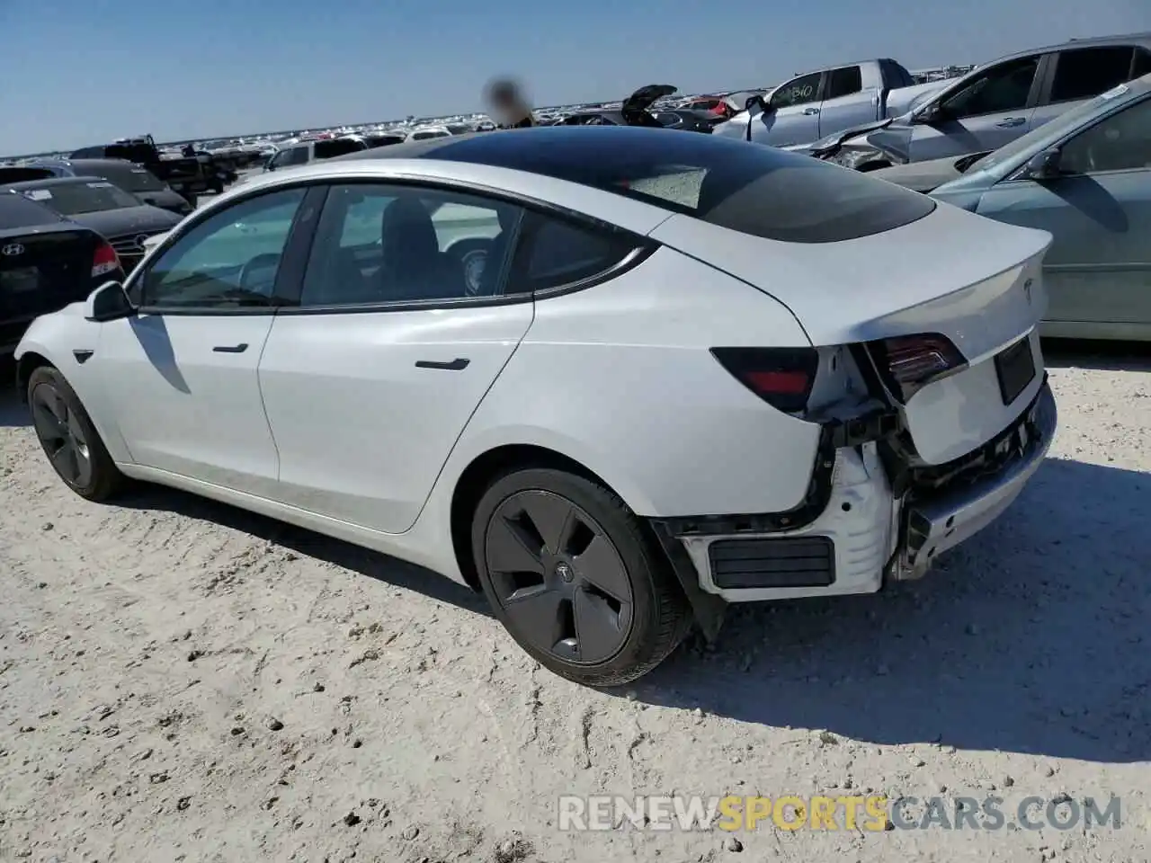 2 Photograph of a damaged car 5YJ3E1EA8MF982227 TESLA MODEL 3 2021