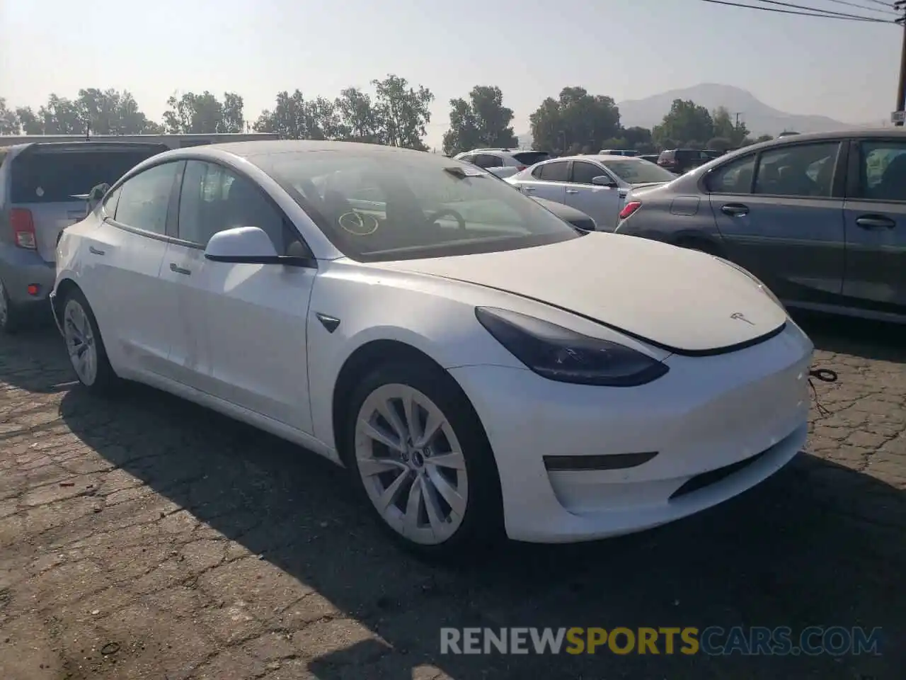 1 Photograph of a damaged car 5YJ3E1EA8MF982342 TESLA MODEL 3 2021