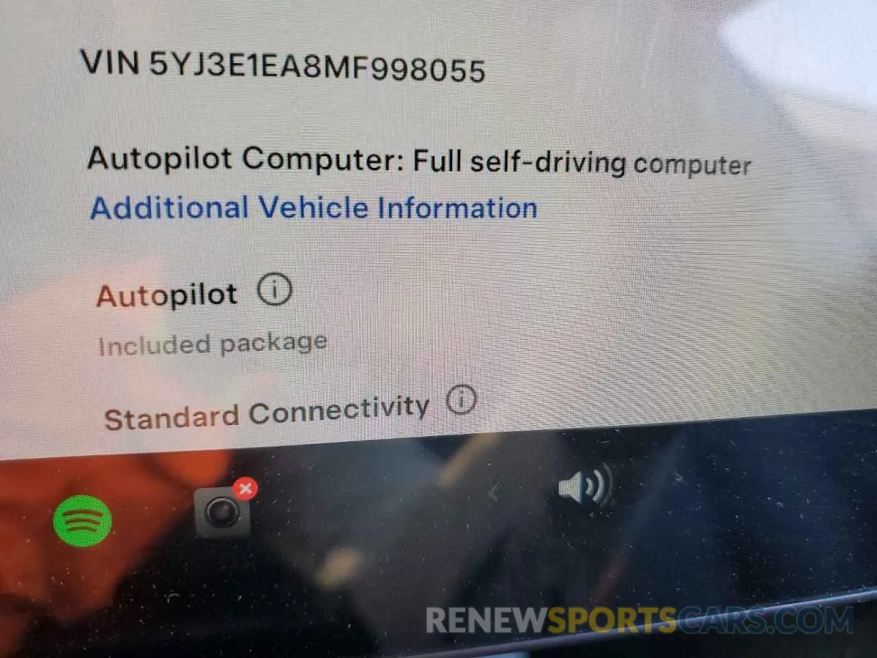 12 Photograph of a damaged car 5YJ3E1EA8MF998055 TESLA MODEL 3 2021