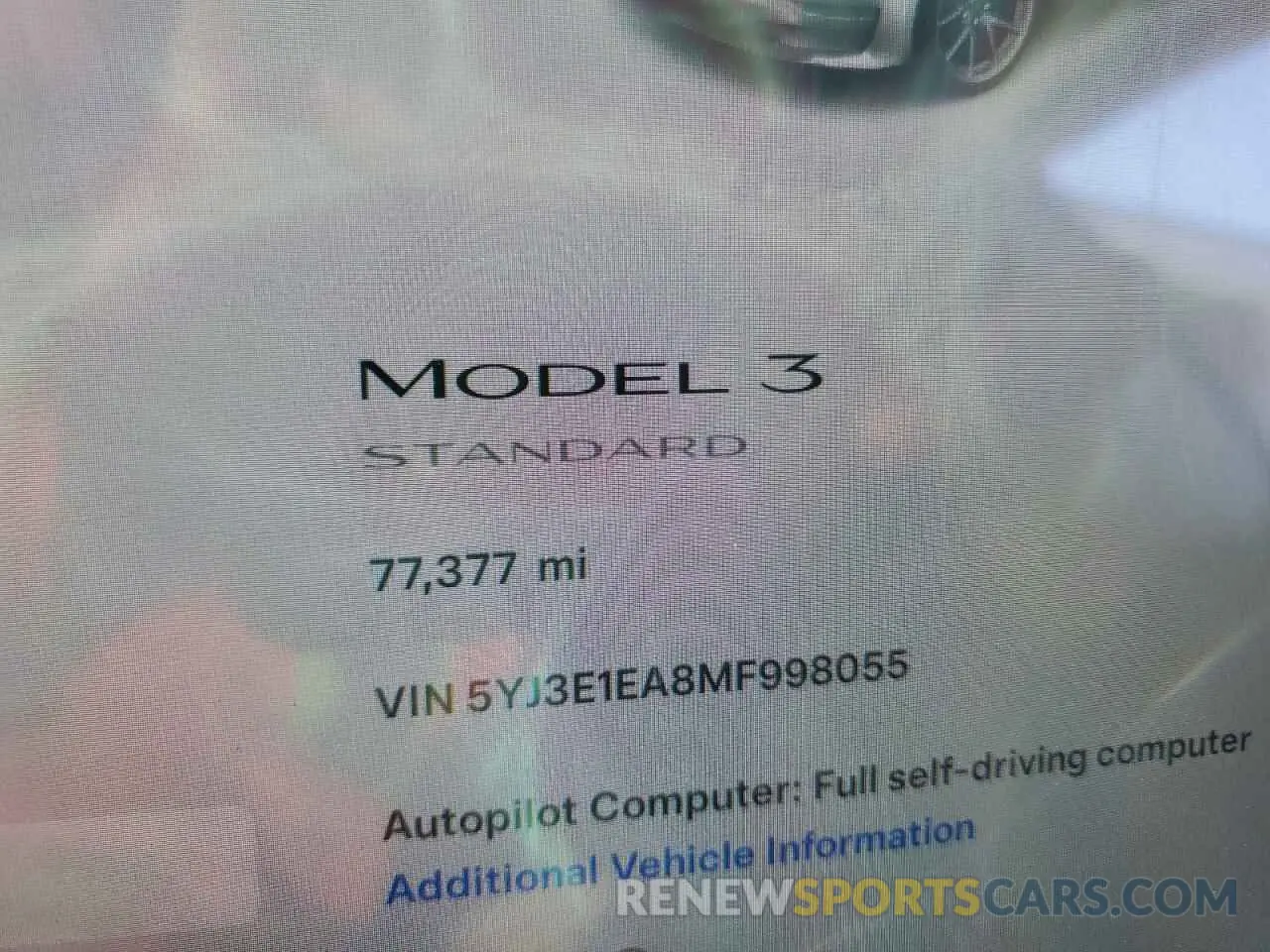 9 Photograph of a damaged car 5YJ3E1EA8MF998055 TESLA MODEL 3 2021