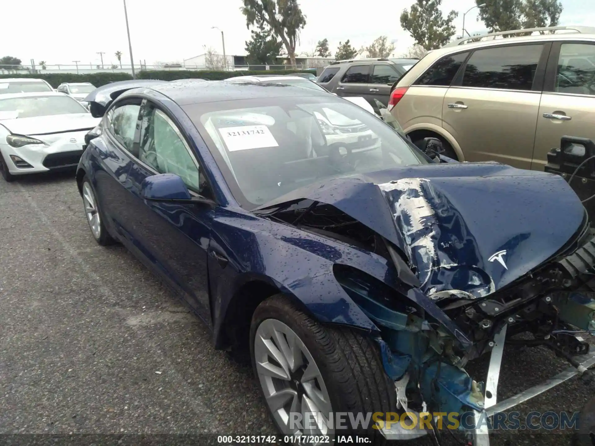 1 Photograph of a damaged car 5YJ3E1EA9MF001449 TESLA MODEL 3 2021