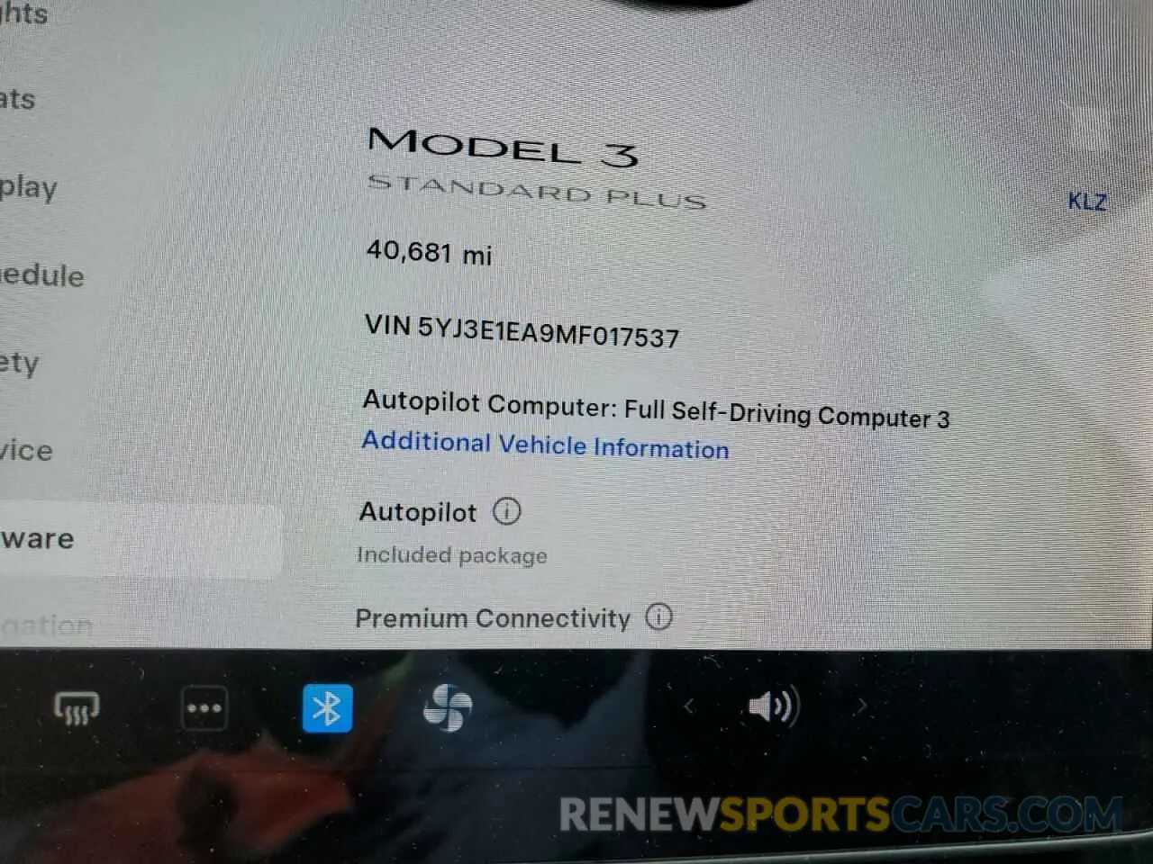 9 Photograph of a damaged car 5YJ3E1EA9MF017537 TESLA MODEL 3 2021