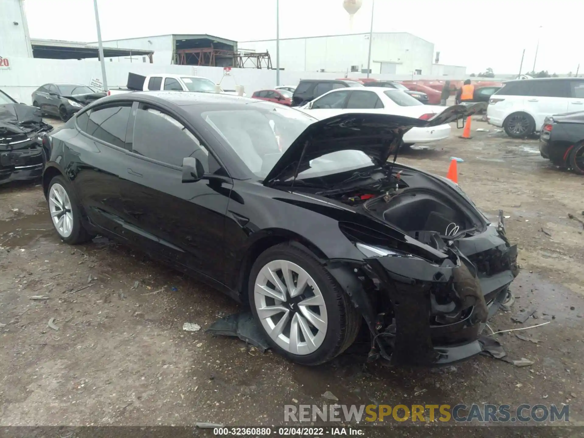 1 Photograph of a damaged car 5YJ3E1EA9MF019319 TESLA MODEL 3 2021