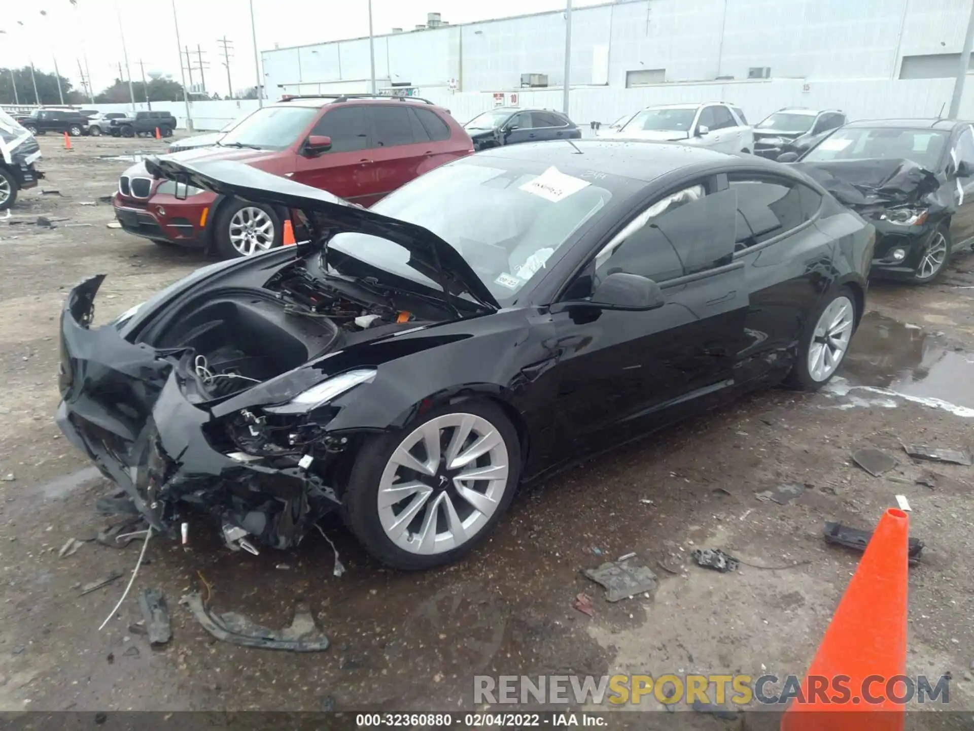 2 Photograph of a damaged car 5YJ3E1EA9MF019319 TESLA MODEL 3 2021