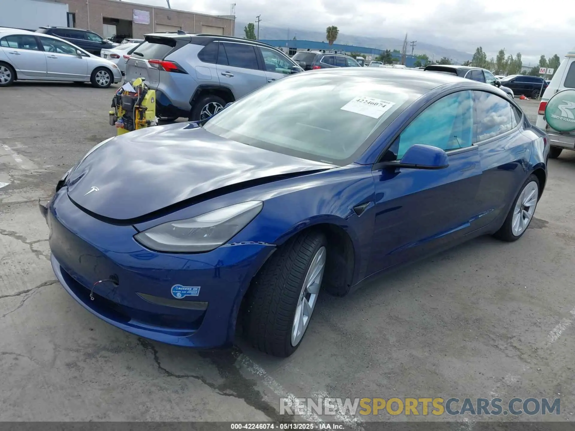2 Photograph of a damaged car 5YJ3E1EA9MF020860 TESLA MODEL 3 2021