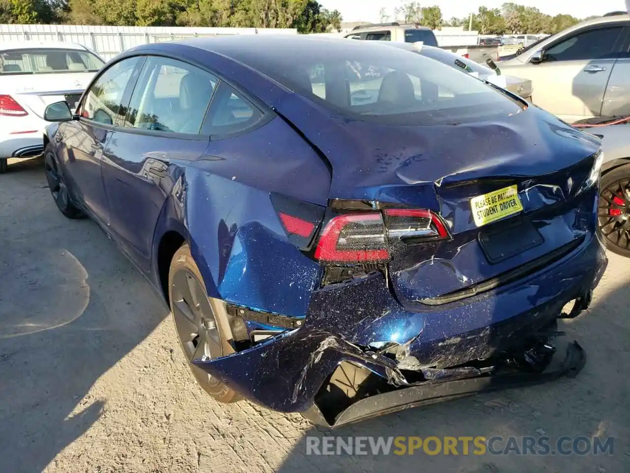 3 Photograph of a damaged car 5YJ3E1EA9MF027372 TESLA MODEL 3 2021