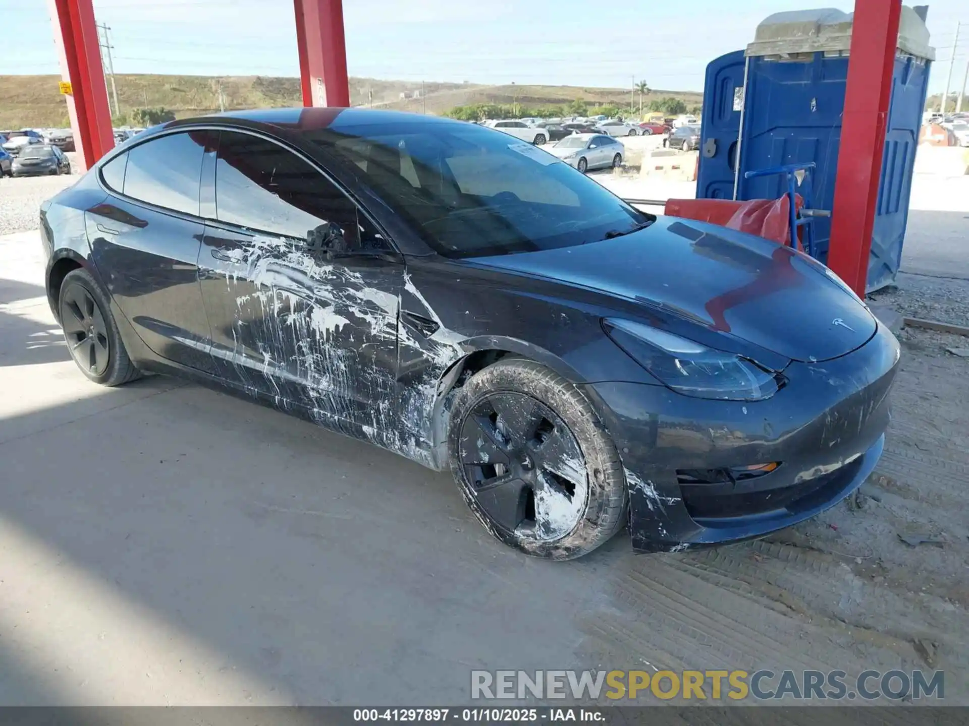 1 Photograph of a damaged car 5YJ3E1EA9MF027467 TESLA MODEL 3 2021