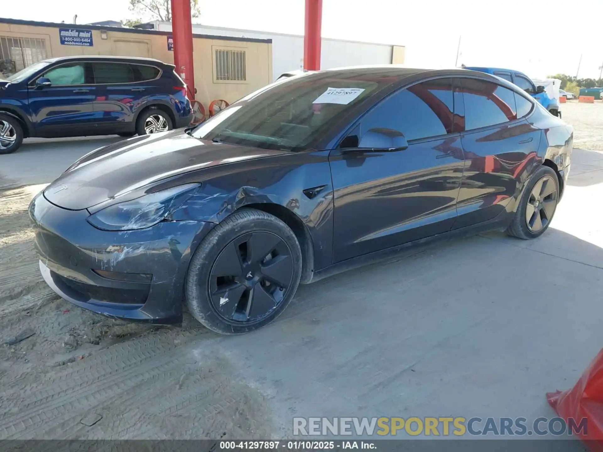 2 Photograph of a damaged car 5YJ3E1EA9MF027467 TESLA MODEL 3 2021