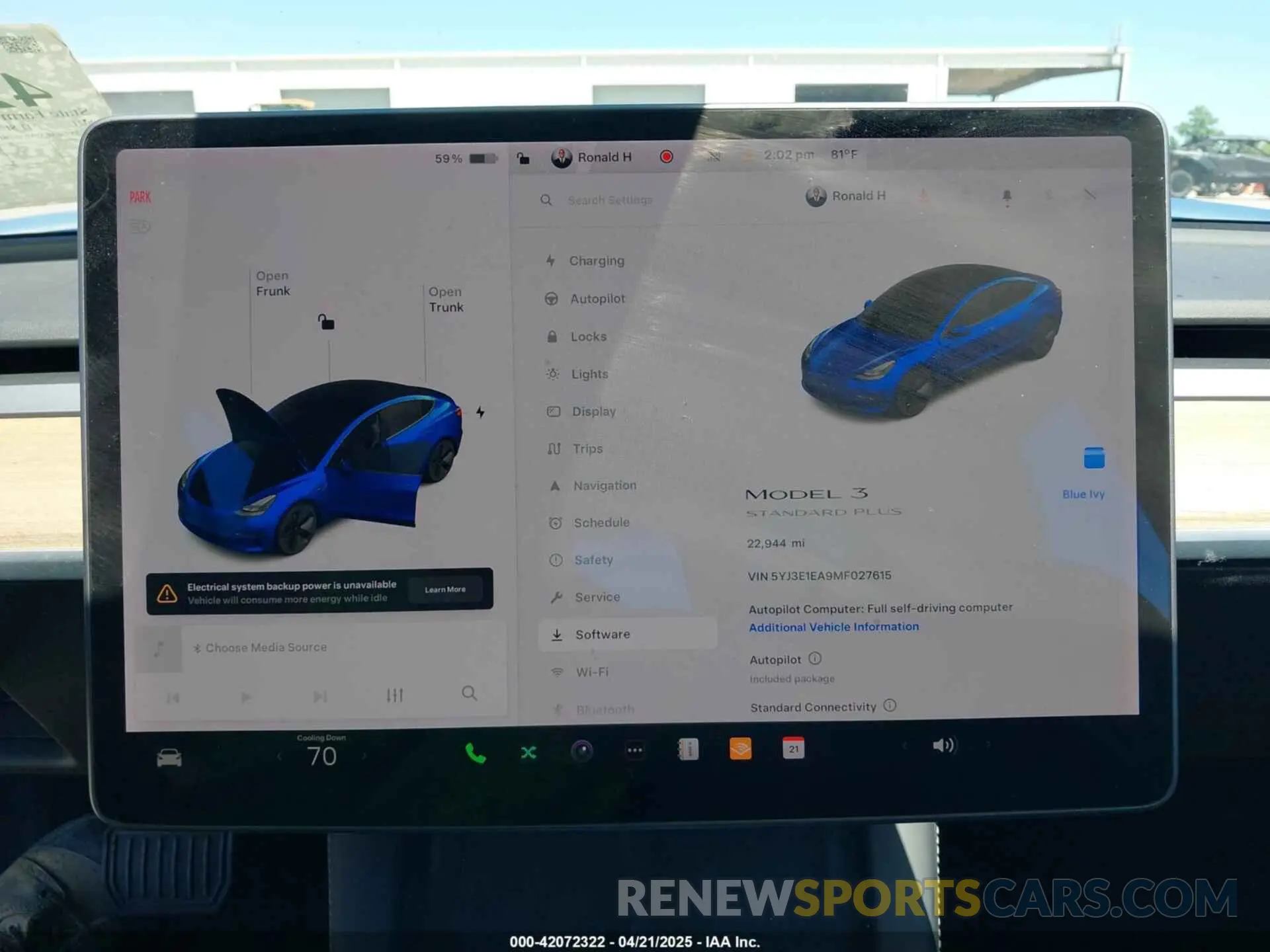 7 Photograph of a damaged car 5YJ3E1EA9MF027615 TESLA MODEL 3 2021