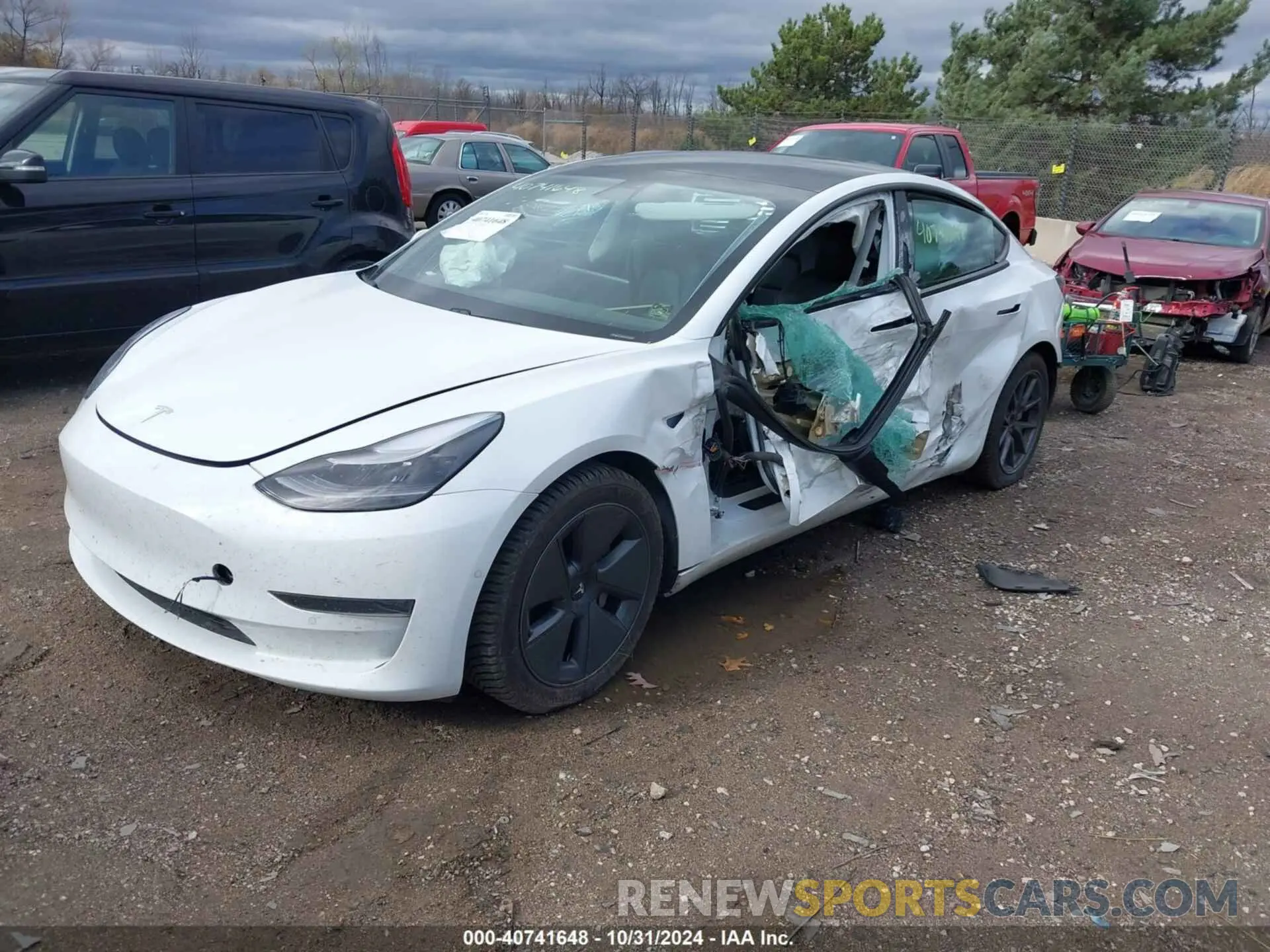 2 Photograph of a damaged car 5YJ3E1EA9MF027839 TESLA MODEL 3 2021