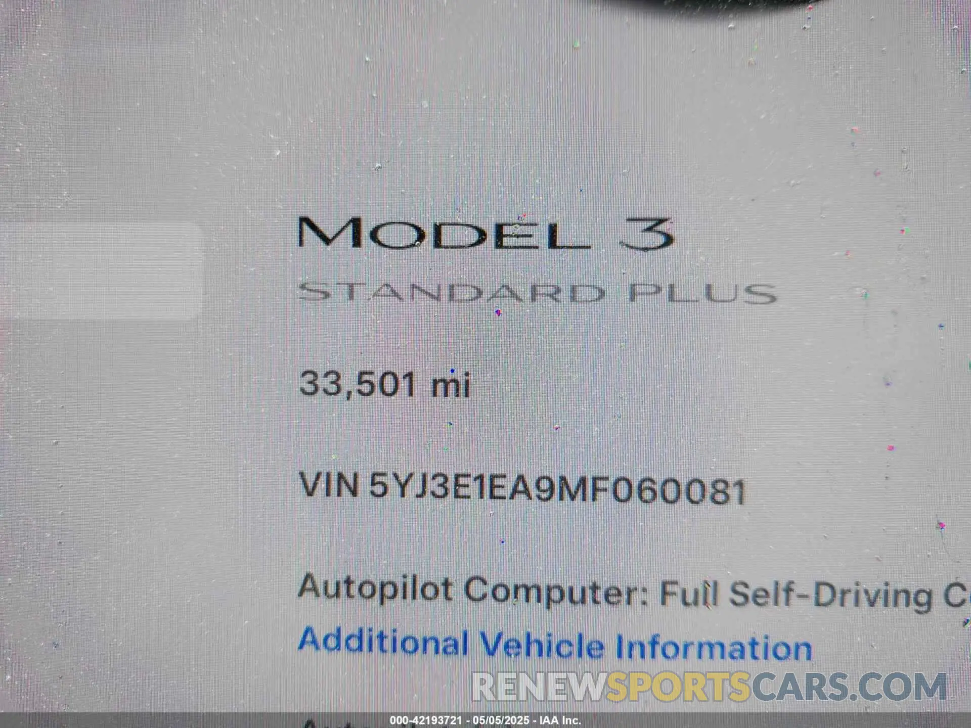 15 Photograph of a damaged car 5YJ3E1EA9MF060081 TESLA MODEL 3 2021
