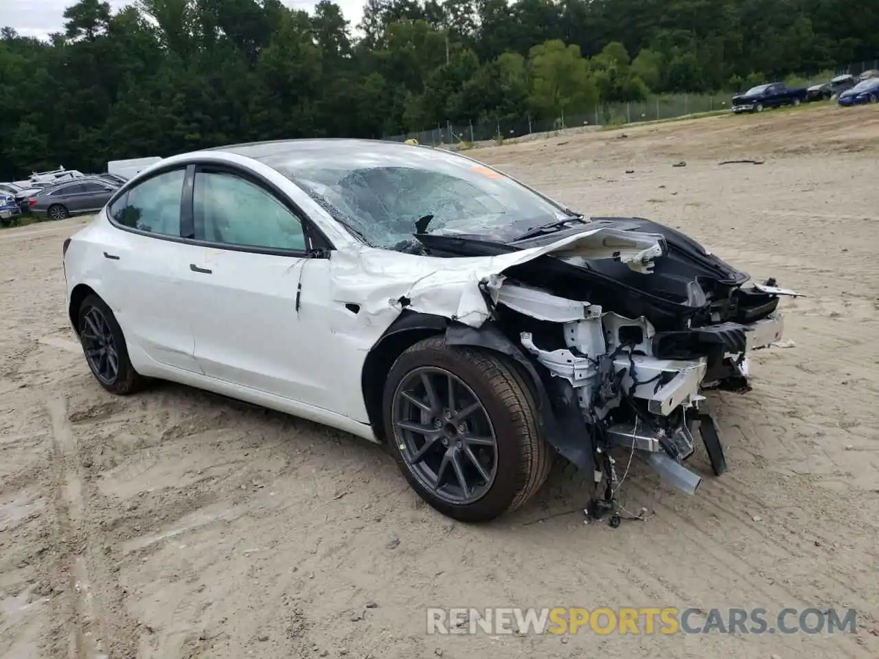 1 Photograph of a damaged car 5YJ3E1EA9MF062106 TESLA MODEL 3 2021