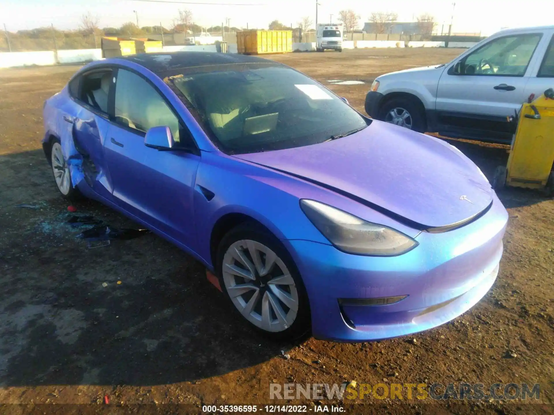 1 Photograph of a damaged car 5YJ3E1EA9MF071694 TESLA MODEL 3 2021