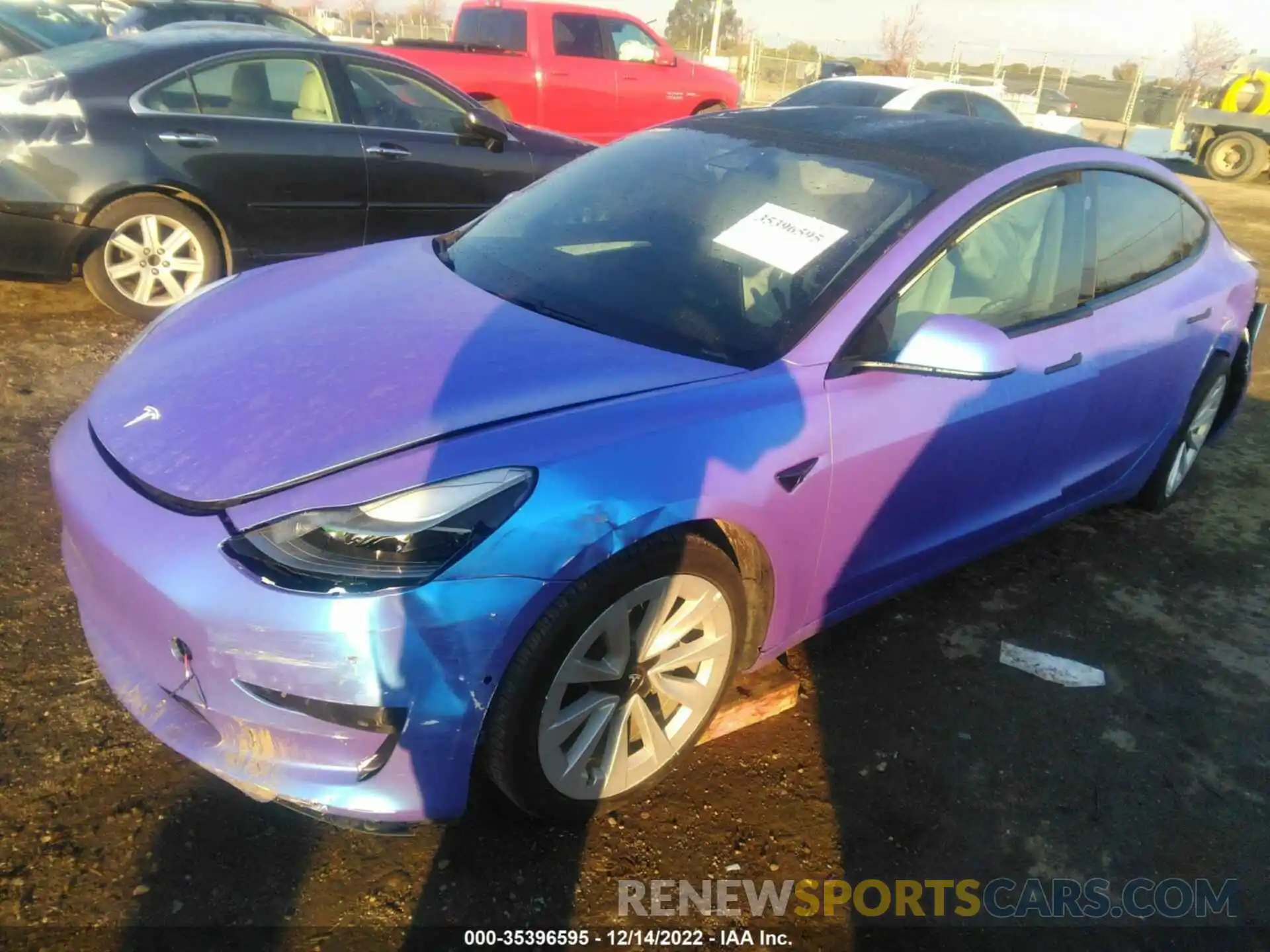 2 Photograph of a damaged car 5YJ3E1EA9MF071694 TESLA MODEL 3 2021