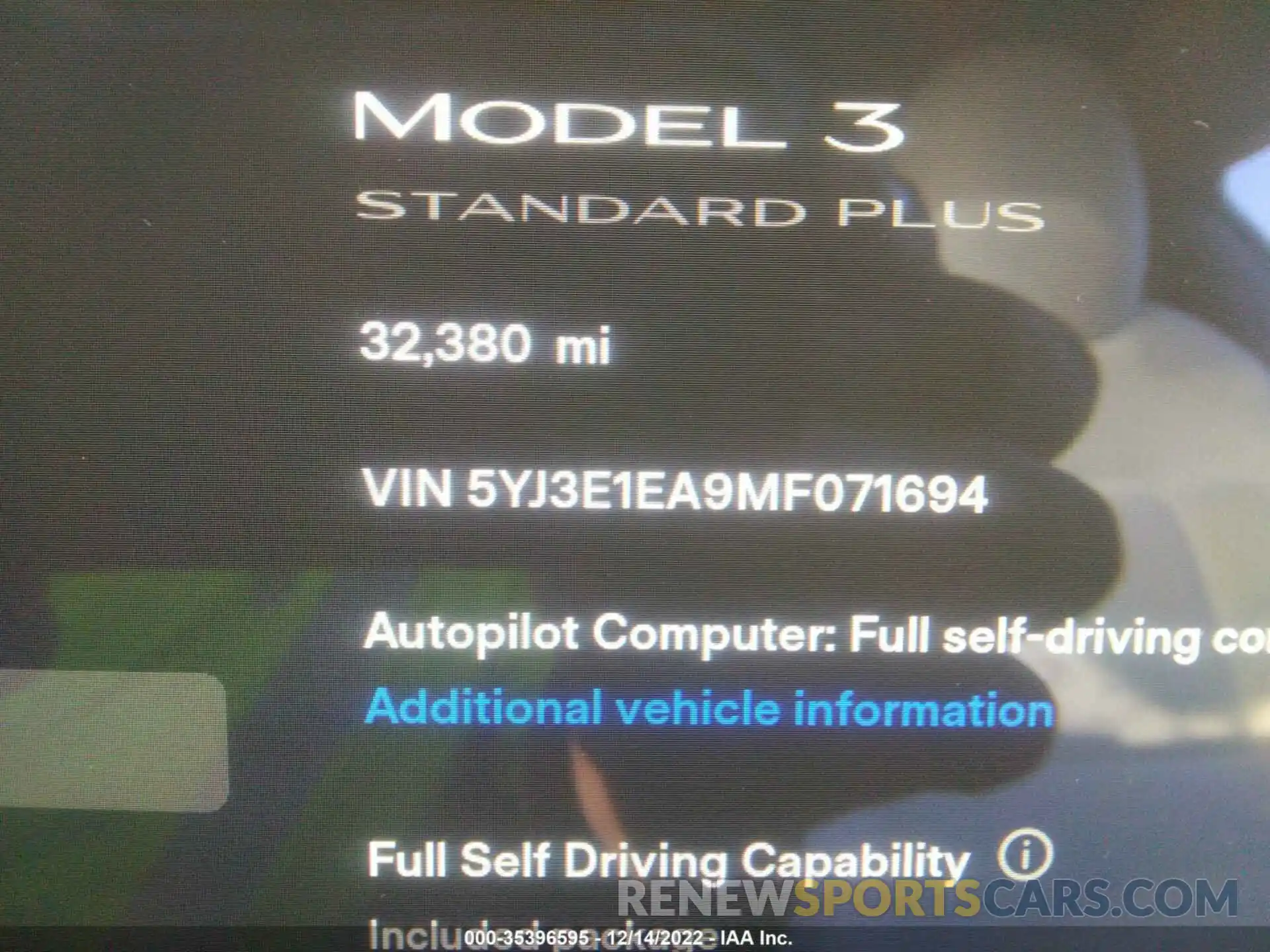 7 Photograph of a damaged car 5YJ3E1EA9MF071694 TESLA MODEL 3 2021