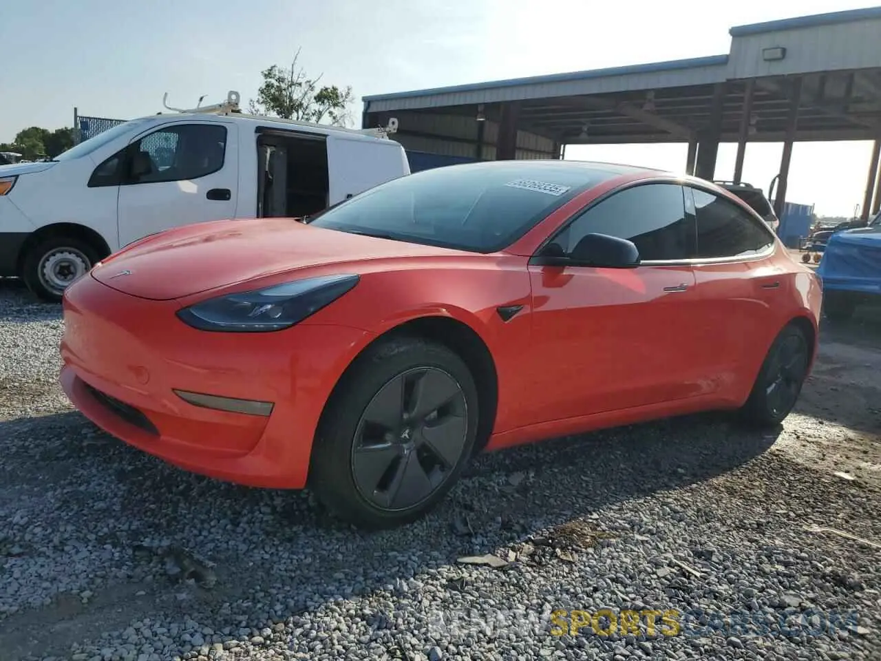 1 Photograph of a damaged car 5YJ3E1EA9MF085689 TESLA MODEL 3 2021