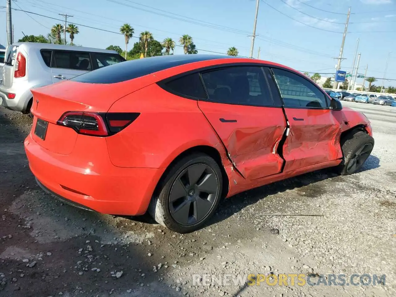 3 Photograph of a damaged car 5YJ3E1EA9MF085689 TESLA MODEL 3 2021