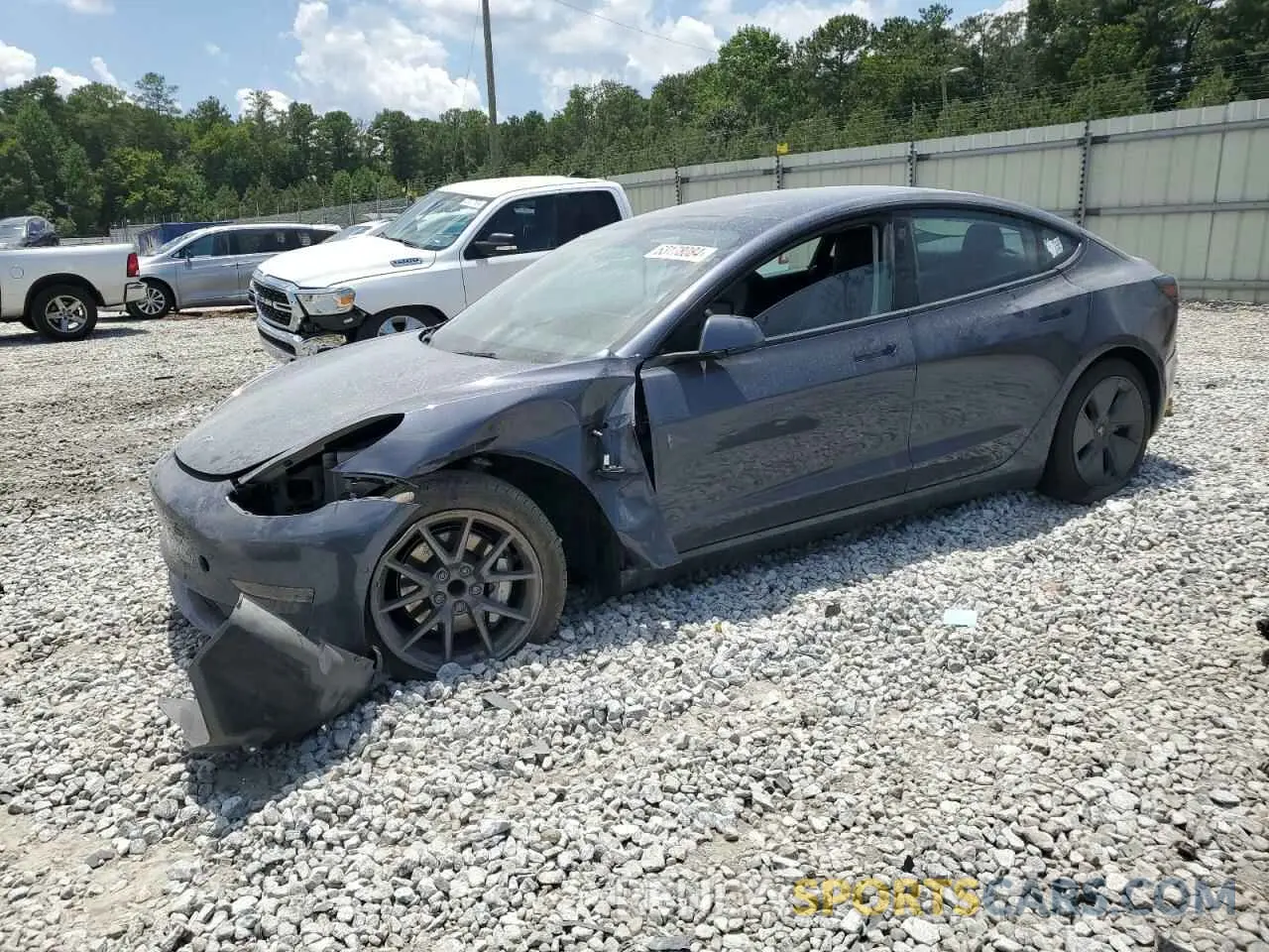 1 Photograph of a damaged car 5YJ3E1EA9MF094540 TESLA MODEL 3 2021