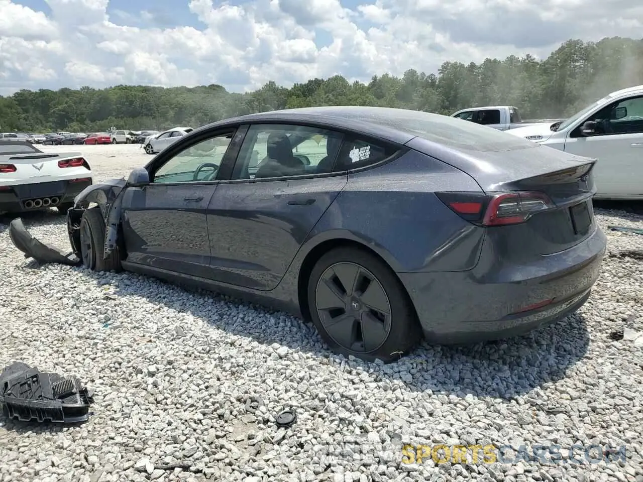 2 Photograph of a damaged car 5YJ3E1EA9MF094540 TESLA MODEL 3 2021