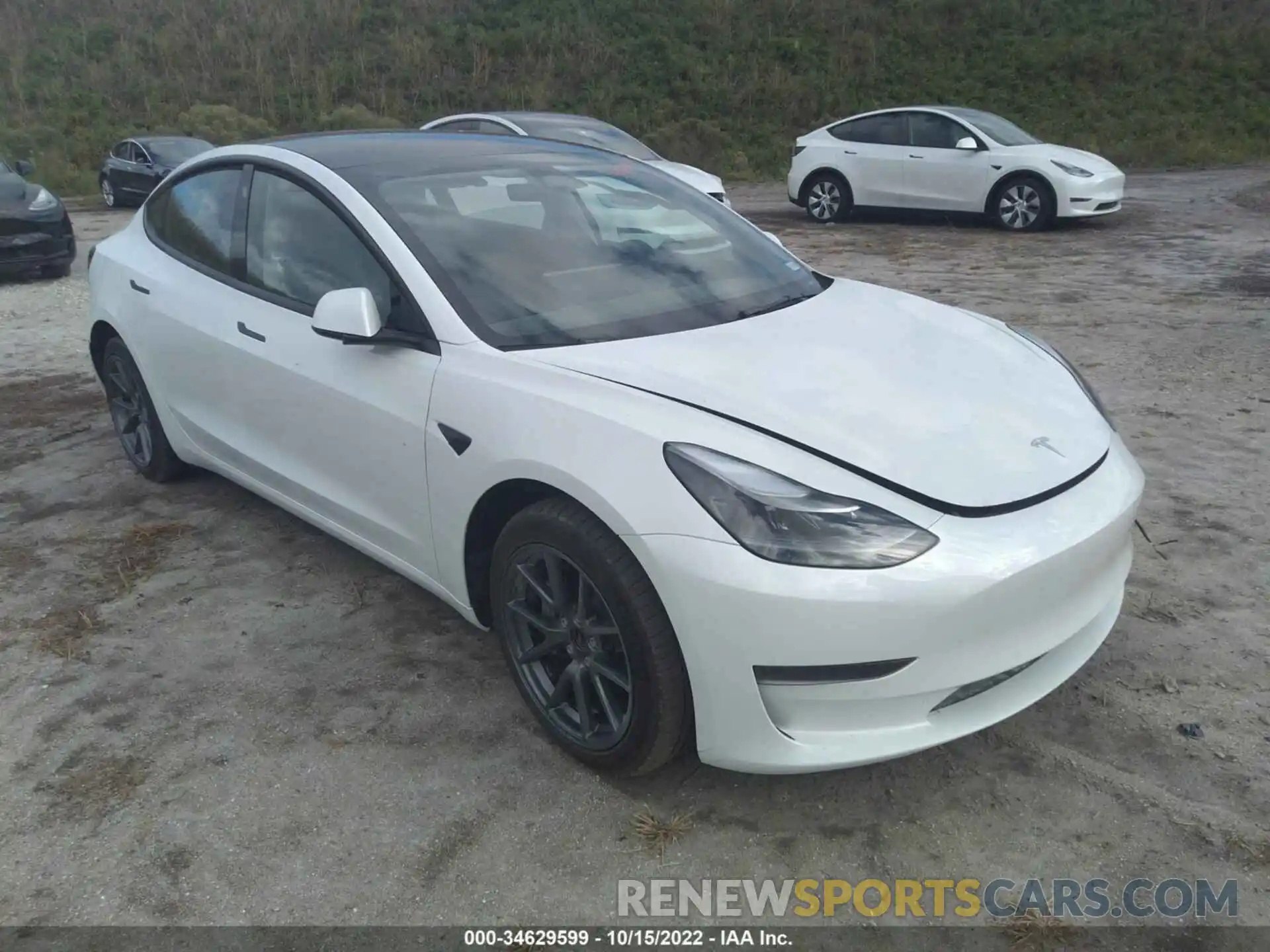 1 Photograph of a damaged car 5YJ3E1EA9MF095218 TESLA MODEL 3 2021