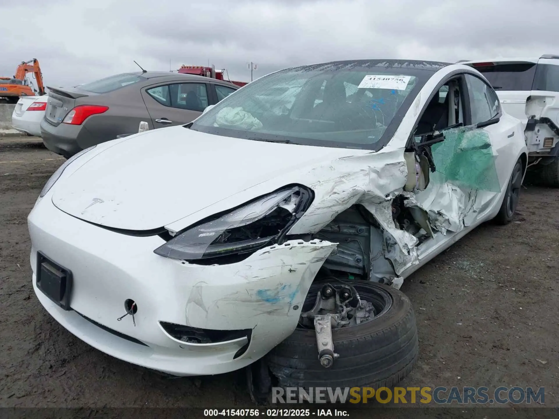 2 Photograph of a damaged car 5YJ3E1EA9MF095719 TESLA MODEL 3 2021