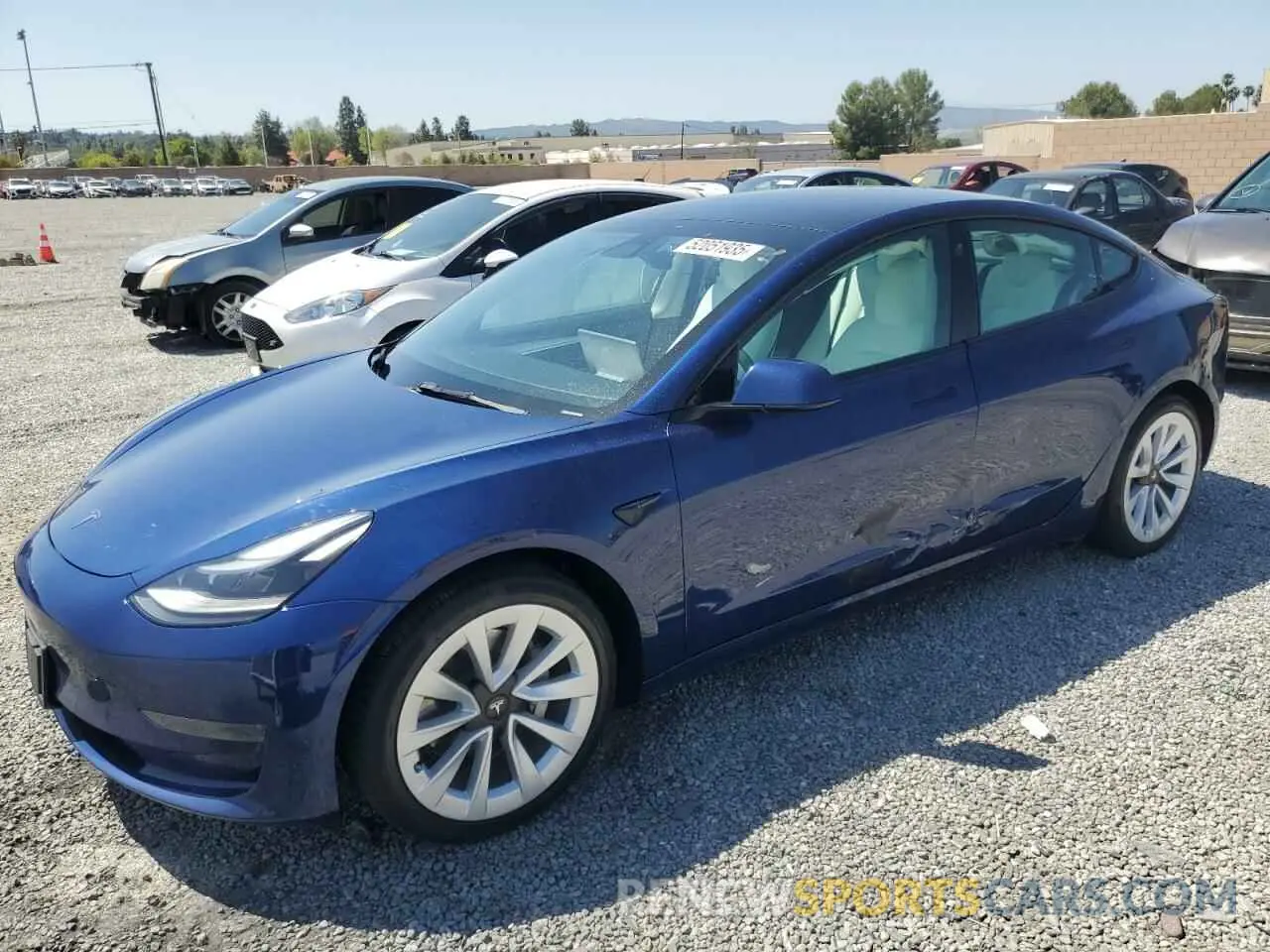 1 Photograph of a damaged car 5YJ3E1EA9MF098555 TESLA MODEL 3 2021