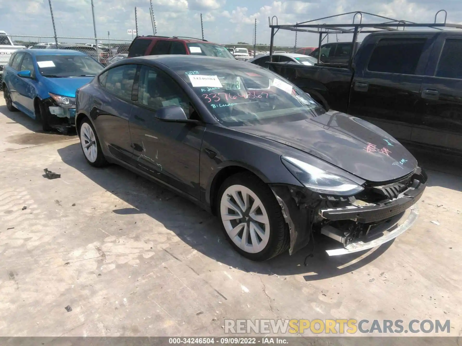 1 Photograph of a damaged car 5YJ3E1EA9MF099320 TESLA MODEL 3 2021