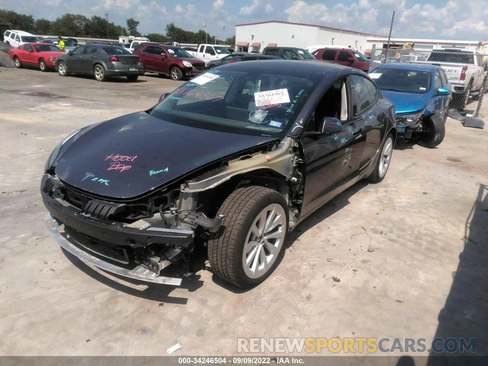 2 Photograph of a damaged car 5YJ3E1EA9MF099320 TESLA MODEL 3 2021